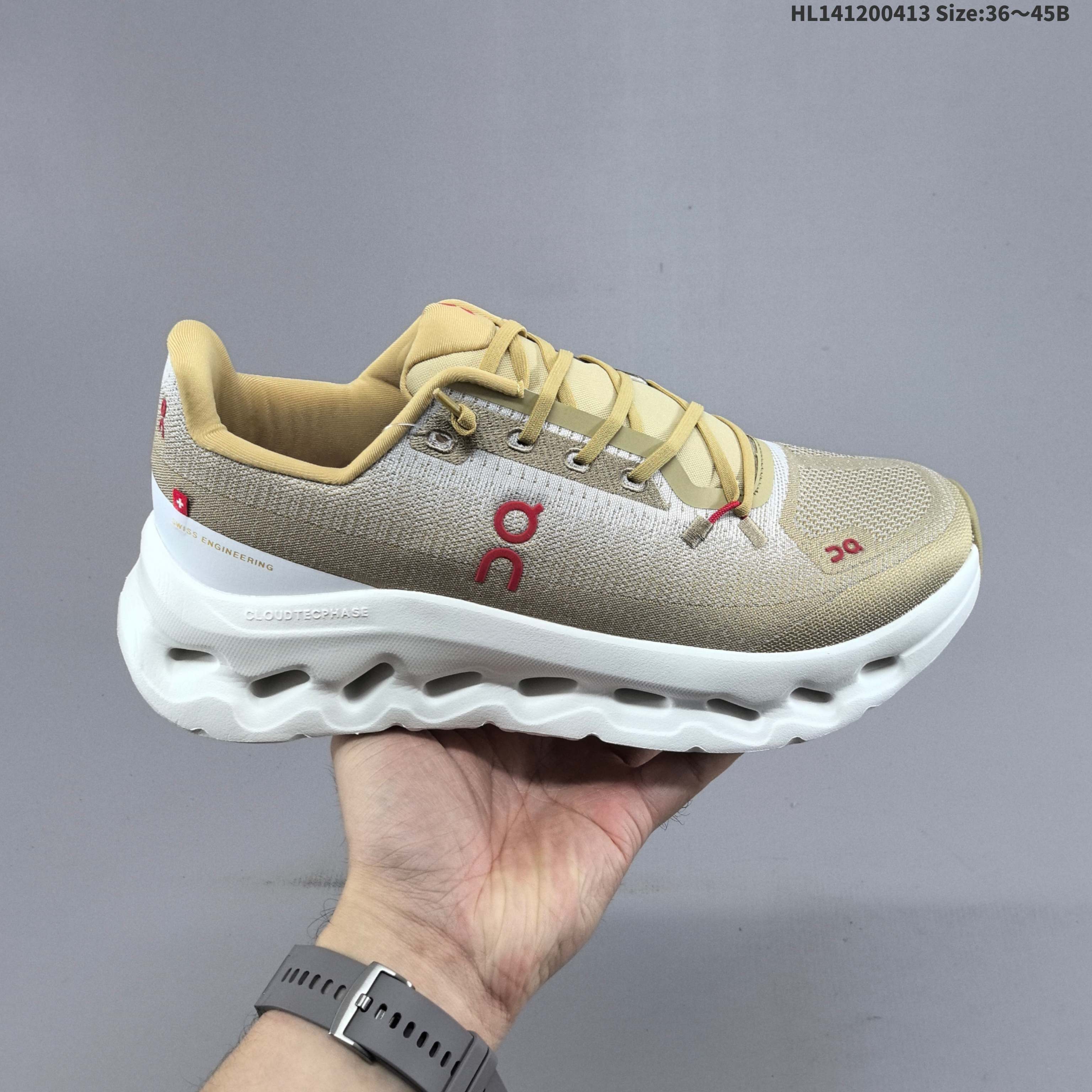 On Running Cloudtilt Khaki White Red EU 36-45 Running Shoe Running Sneakers Unisex BS-69610