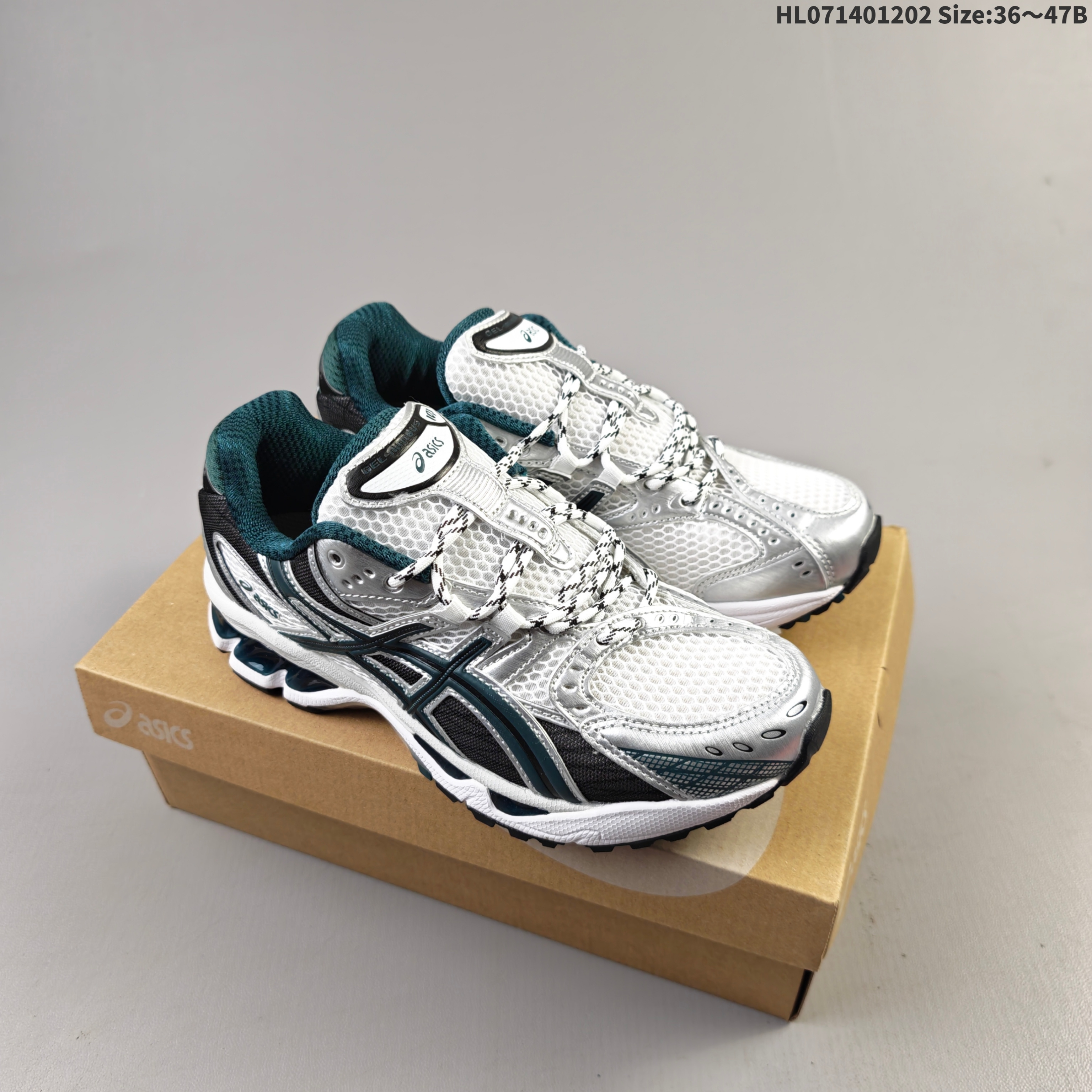 ASICS Gel-Nimbus 10 1 Silver White Teal Black EU 36-47 Running Shoe Running Sneakers - Unisex BS-69192