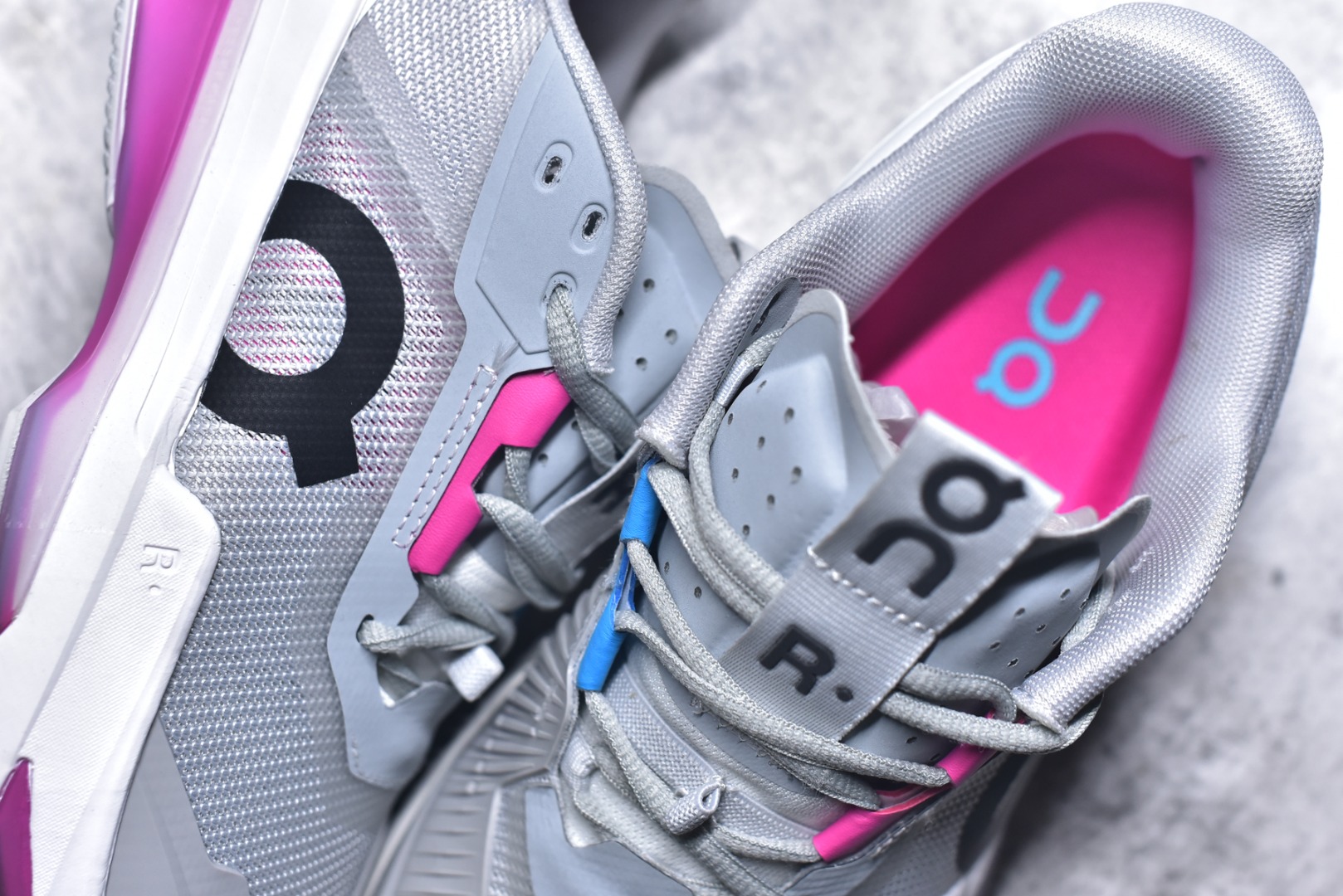 On The Roger Pro Grey White Magenta Blue EU 36-47 Tennis Shoe Casual Sneakers - Unisex BS-59563