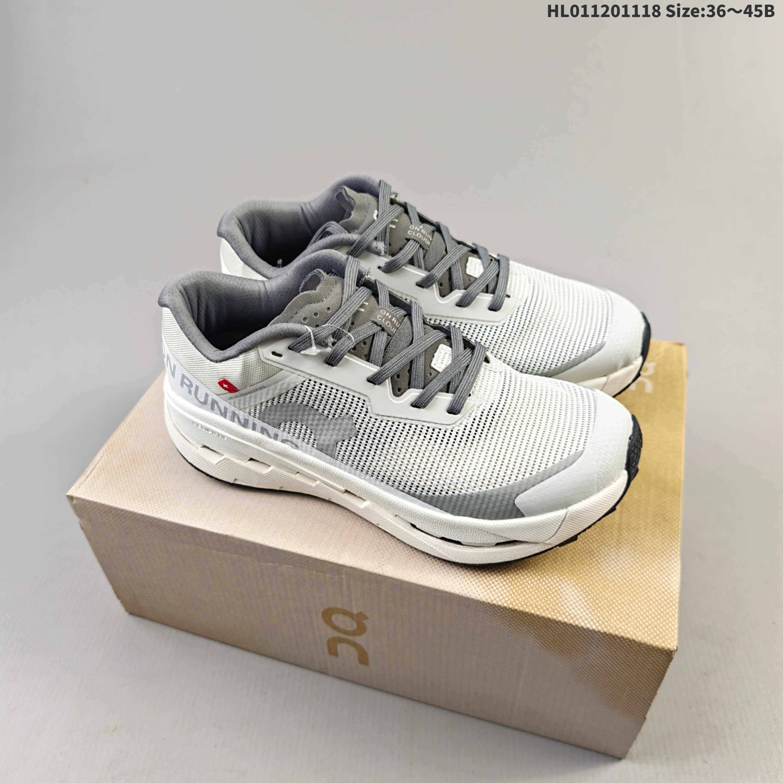 On Running Cloudultra 3 White Gray Off White Black EU 36-45 Trail Shoe Trail Running Sneakers - Unisex BS-69805