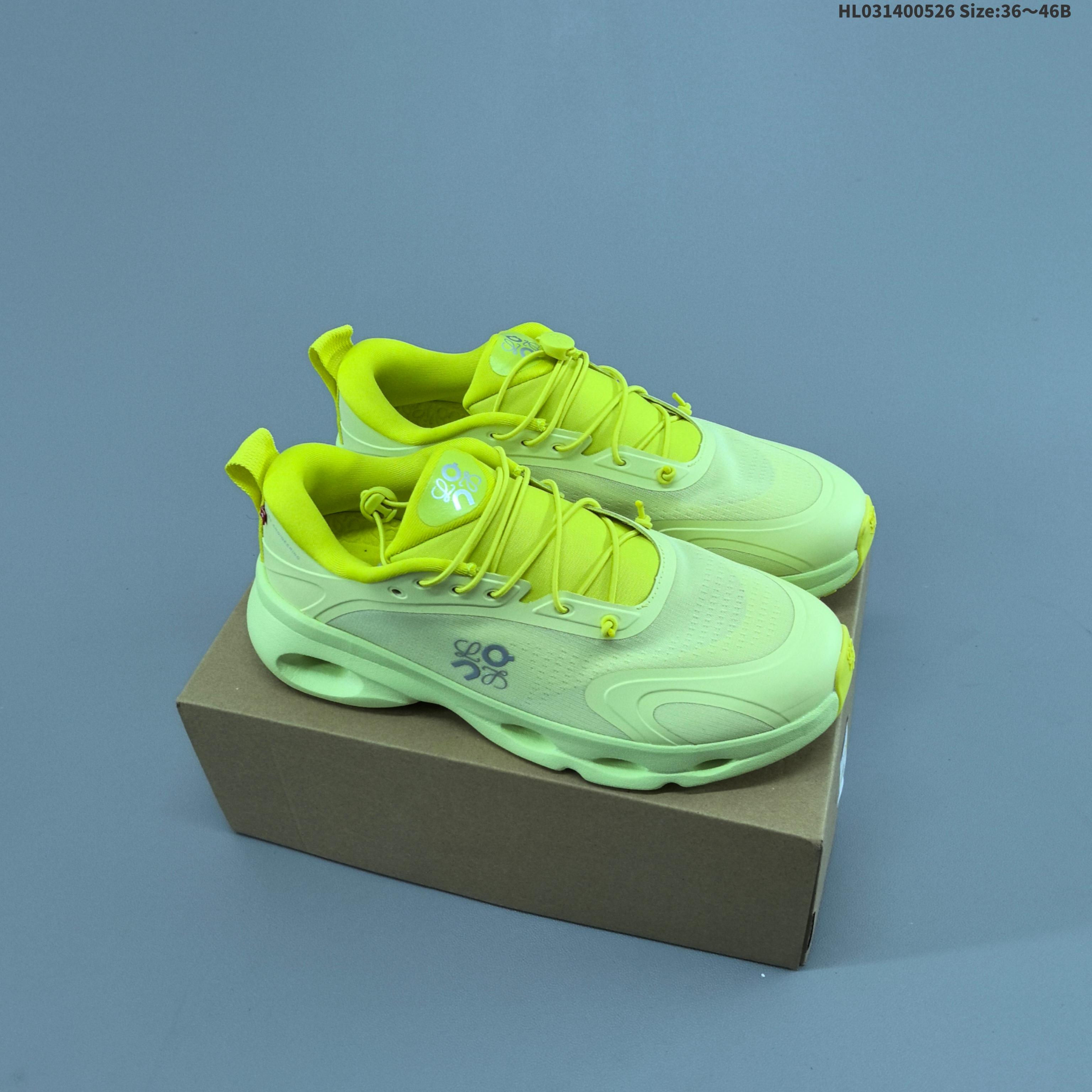 LOEWE x On Cloudsolo Lime Neon Yellow EU 36-46 Running Shoe Running Sneakers - Unisex BS-69516