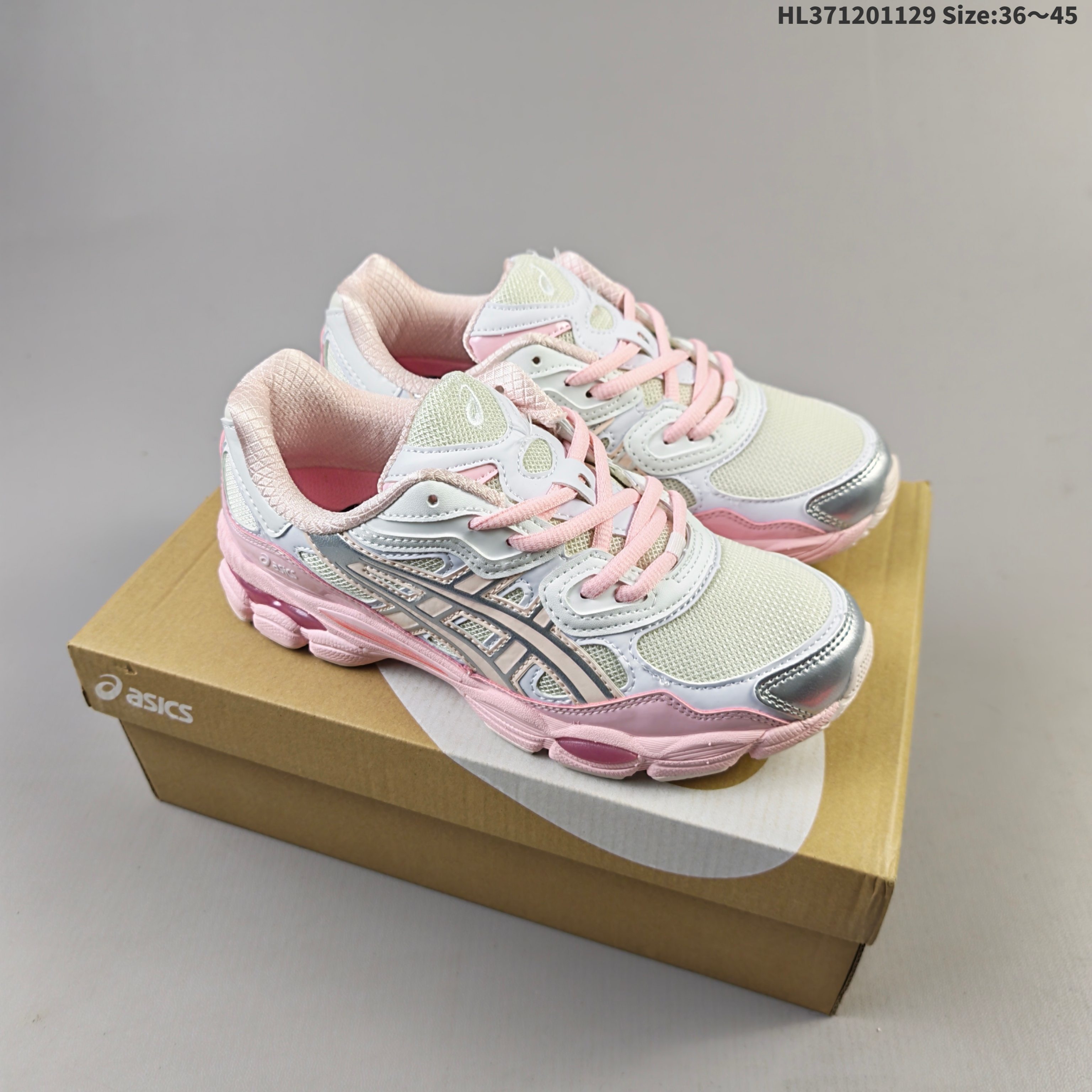 ASICS GEL-NYC White Silver Navy Pink EU 36-45 Running Shoe Running Sneakers - Unisex BS-69209