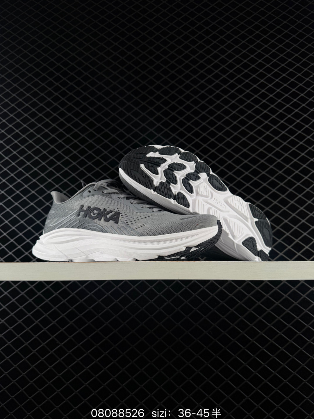 HOKA Clifton 11 Grey White Black EU 36-45 Running Shoe Running Sneakers - Unisex BS-86121