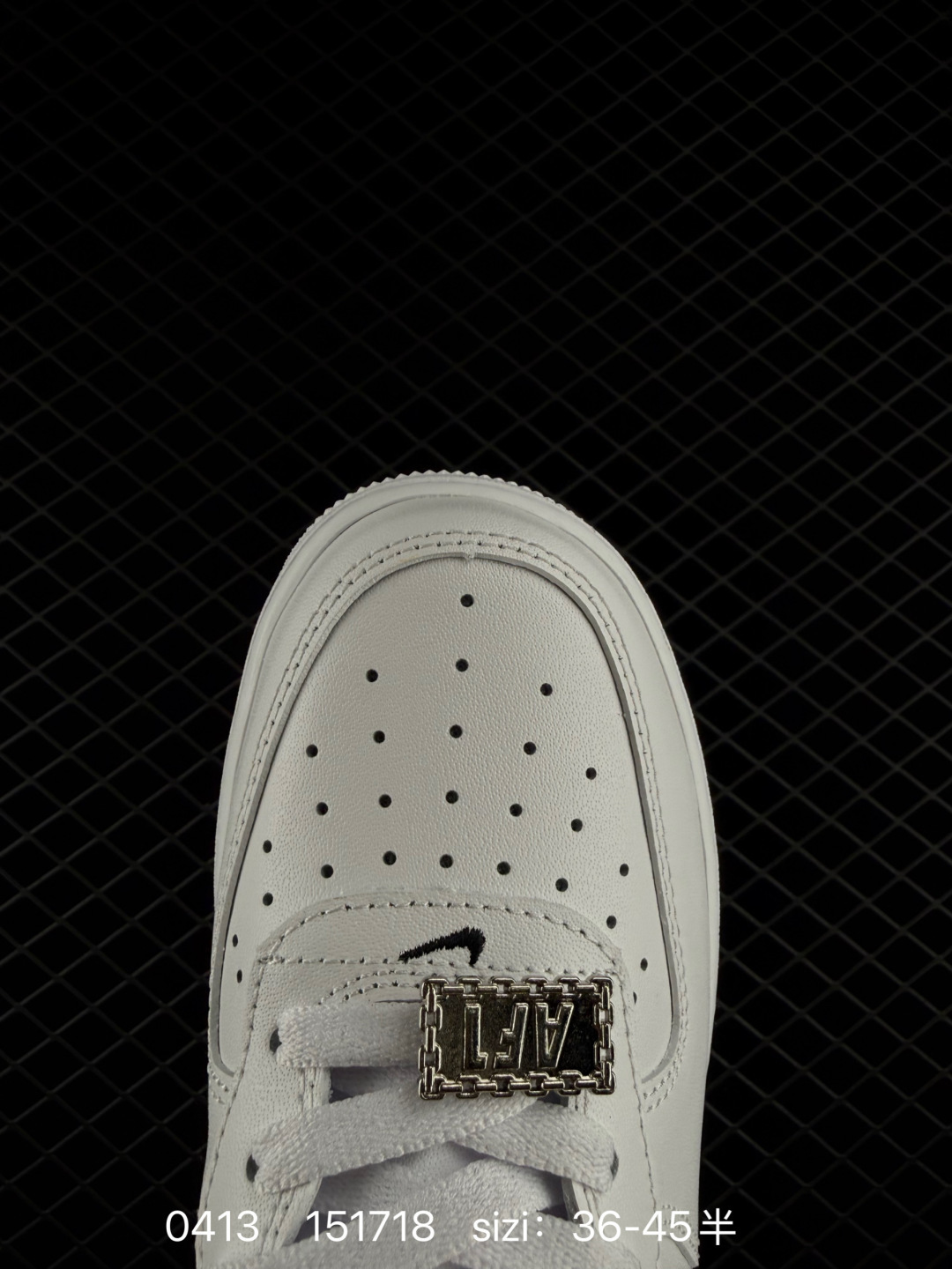 Nike Air Force 1 07 Low White With Patent Black Swoosh Black Heel Tab And Black Lining EU 36-45 Half Sizes Available Lifestyle Unisex BS-72136