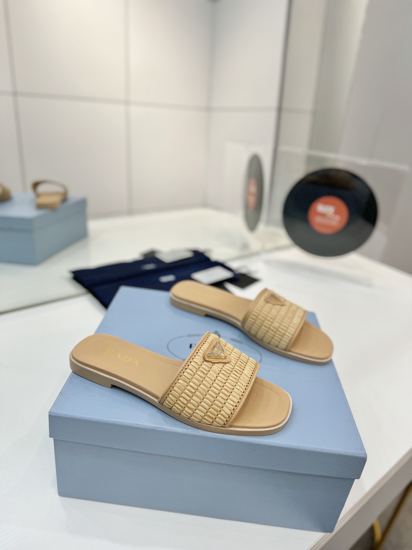 Prada women's shoes Factory price "Prada woven slippers" — Premium Replica