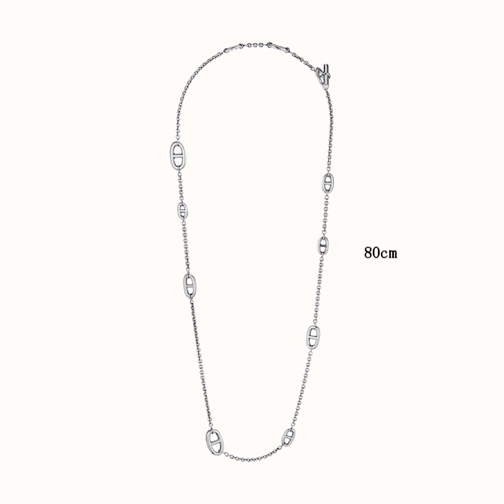 Collana Hermes Farandole in argento 80 cm