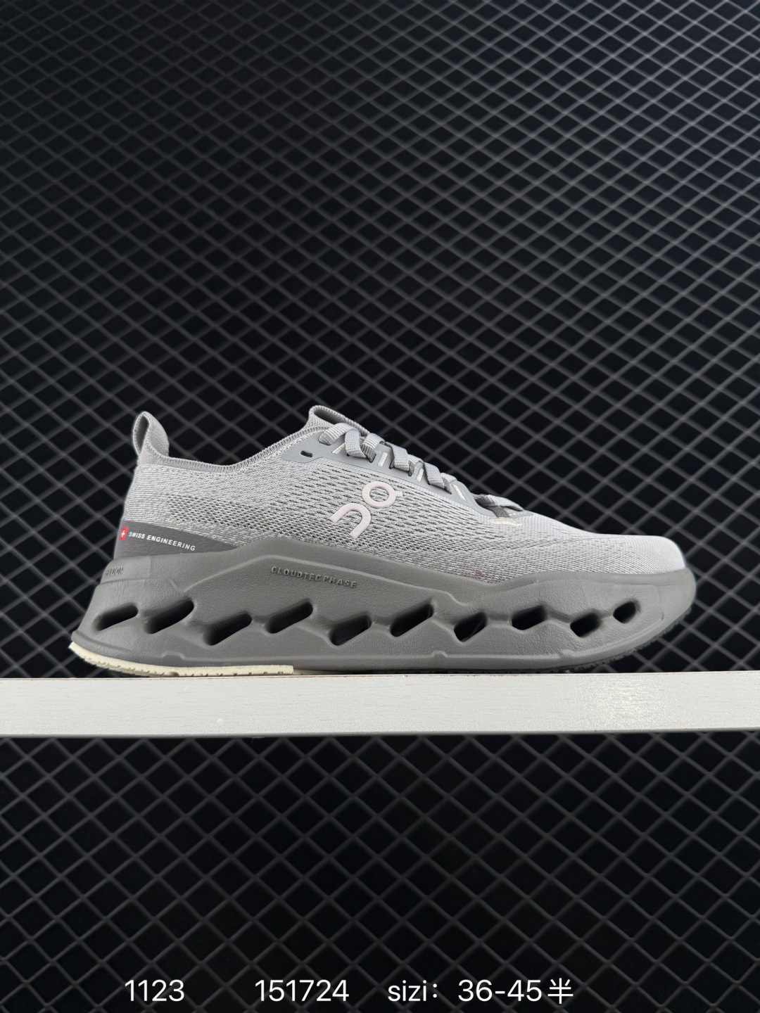 On Cloudtecphase Grey Blue Cream Black EU 36-45 Running Shoe Running Sneakers - Unisex BS-85457