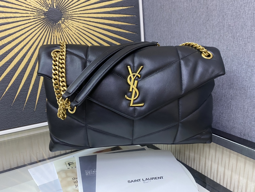 YSL bag cm LOULOU PUFFER 100% Y logo. 35x23x13.5cm 577475 35cm — AAA Quality Replica