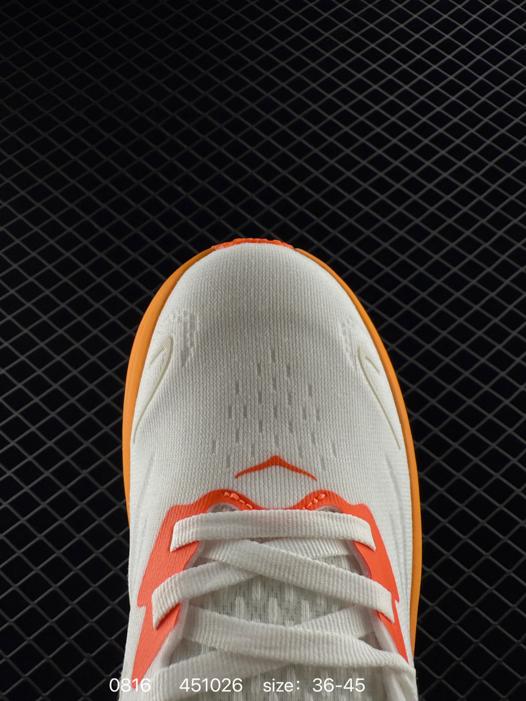 HOKA ONE ONE Clifton 10 White Orange EU 36-45 Running Shoe Running Sneakers - Unisex BS-86488