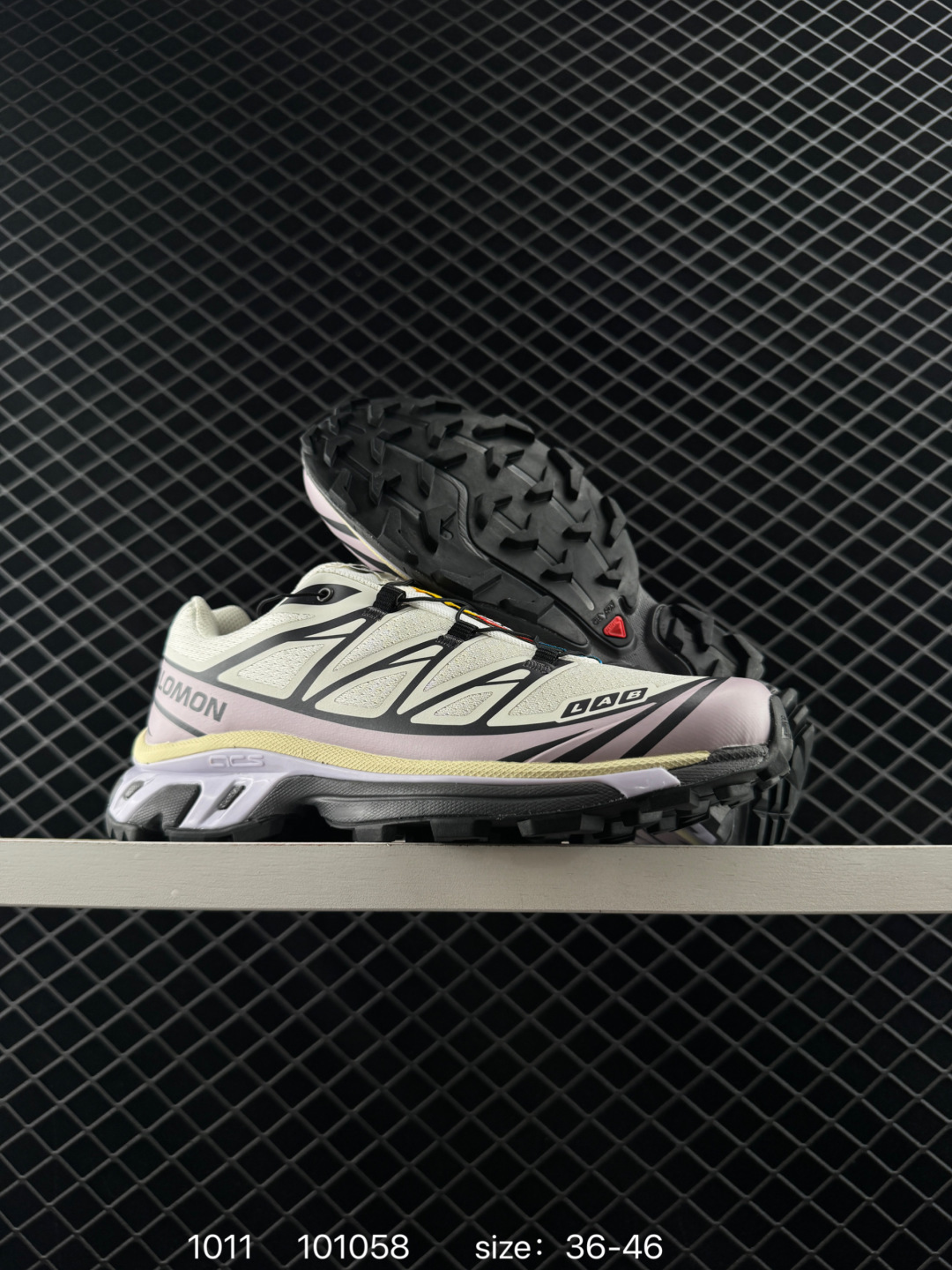 Salomon XT-6 Cream Lavender Black Yellow 36-46 Trail Shoe Trail Running Sneakers - Unisex BS-85965