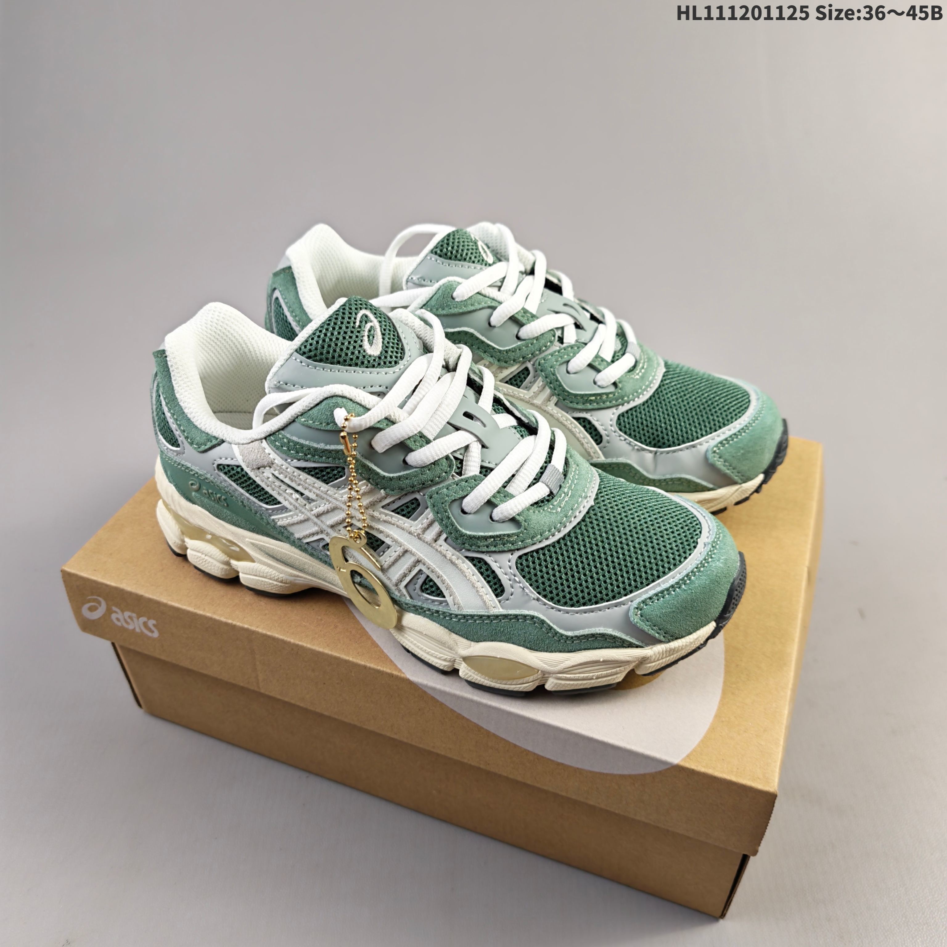 ASICS GEL-NYC Green Grey Cream White EU 36-45 Sneaker Casual Sneakers - Unisex BS-69229