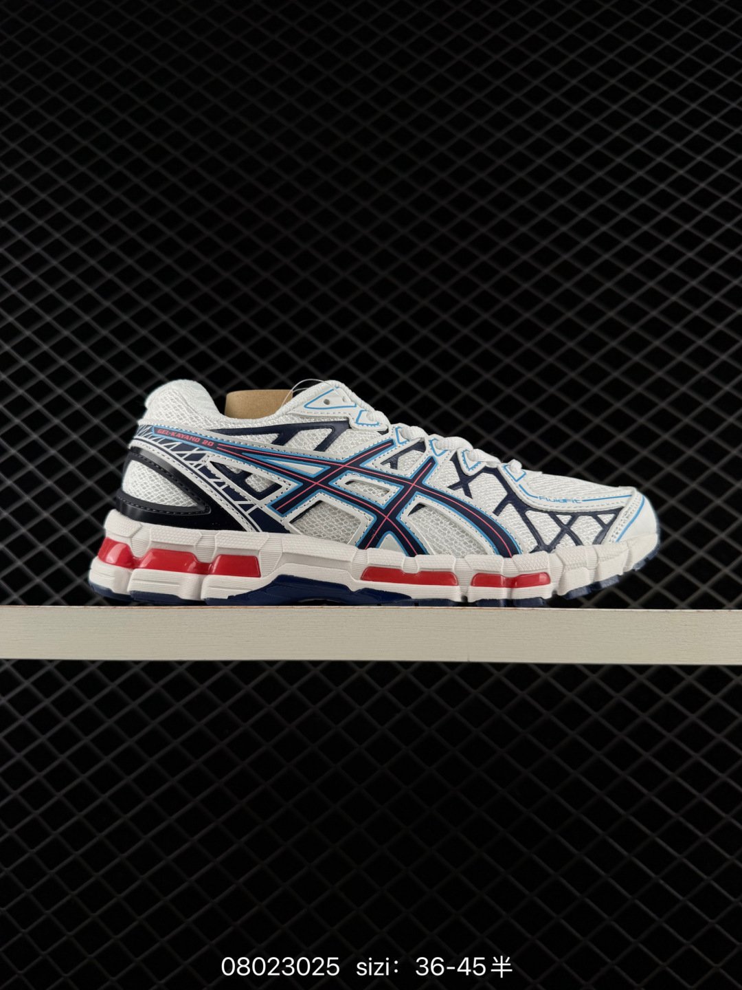 ASICS Gel-Kayano 20 White Navy Blue Red Light Blue EU 36-45 Running Shoe Running Sneakers - Unisex BS-81657