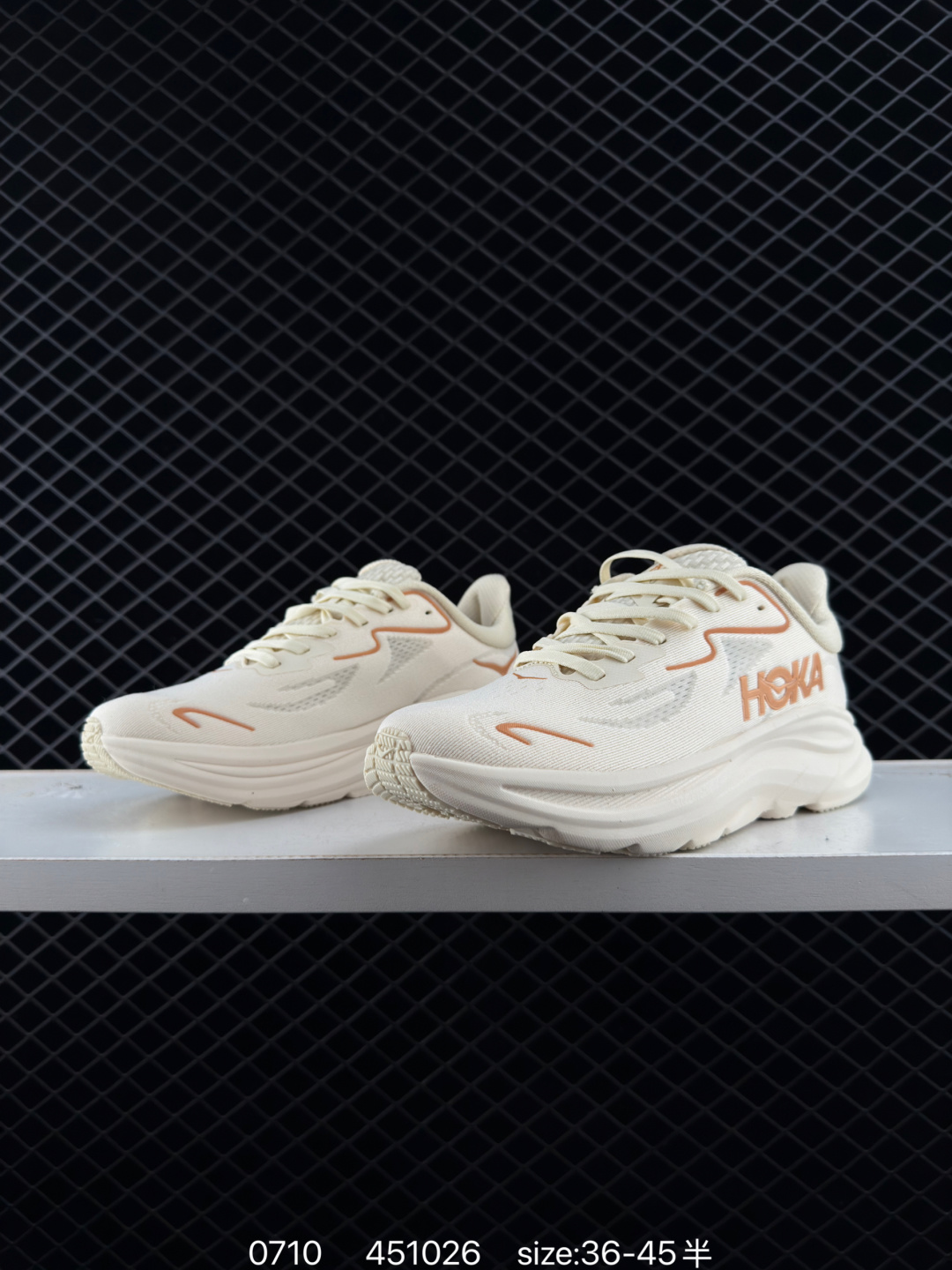 HOKA ONE ONE Other HOKA ONE Ortholite 1 1 Replica For Sale High-end Men s And Women s Fashion Sports Running And Basketball Shoes Up To 95 Off Retail During The Current Promotion Cream White Light Orange EU 36-45 Running Shoe Running Sneakers BS-86563