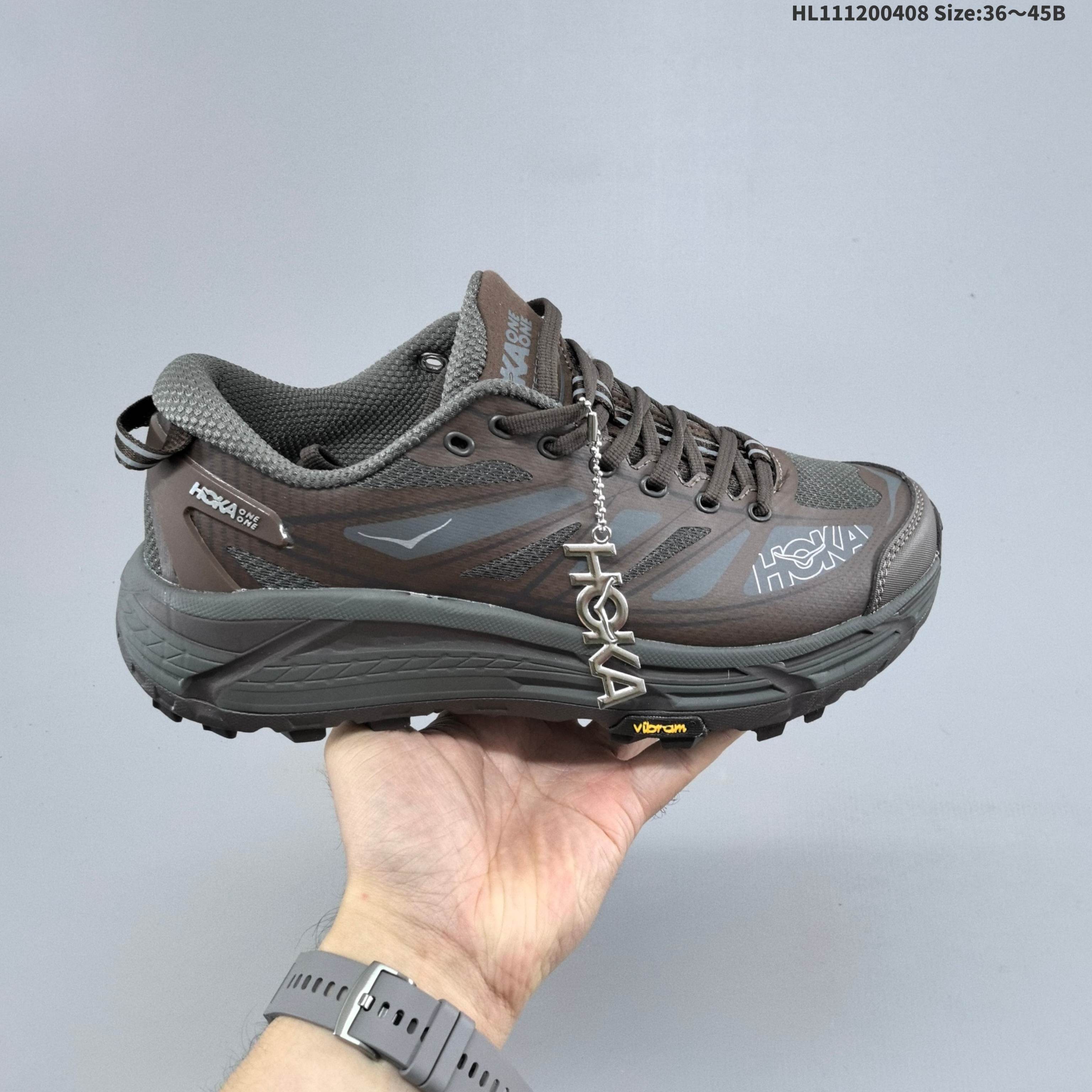HOKA ONE ONE Mafate Speed 2 Low Brown Grey Black White EU 36-45 Trail Shoe Trail Running Sneakers - Unisex BS-69357