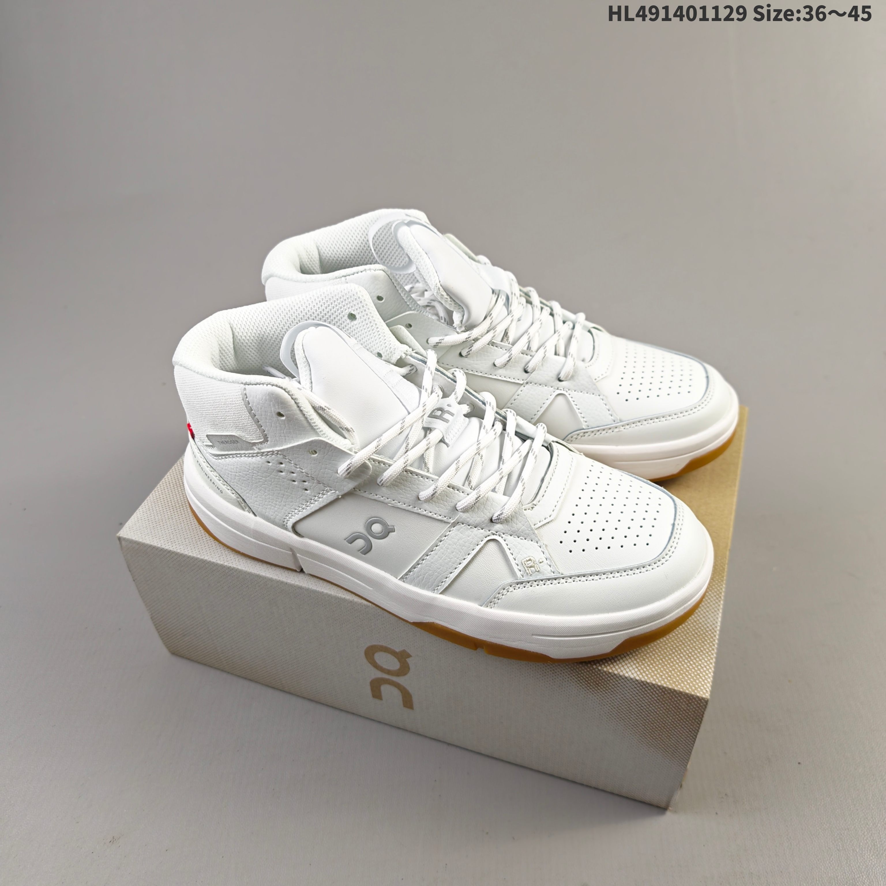 On Running THE ROGER Clubhouse Mid White Green Beige EU 36-45 Sneaker Casual Sneakers - Unisex BS-69761