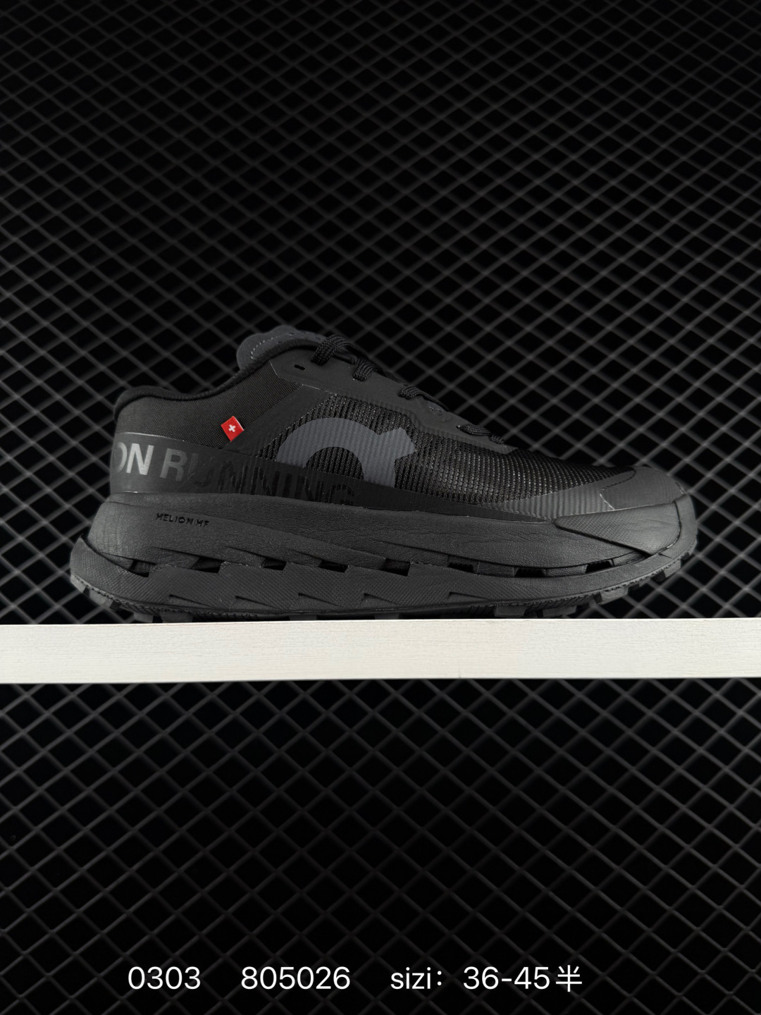 On Cloudultra 3 Triple Black And White Grey EU 36-45 Trail Shoe Trail Running Sneakers - Unisex BS-85403