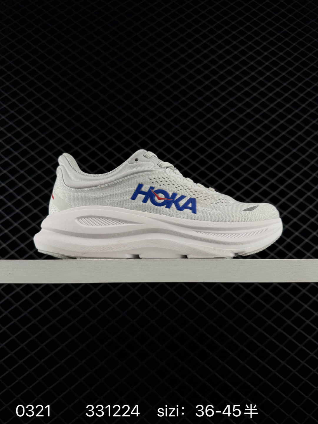HOKA ONE ONE Bondi 9 White Blue Red EU 36-45 Running Shoe Running Sneakers - Unisex BS-86287