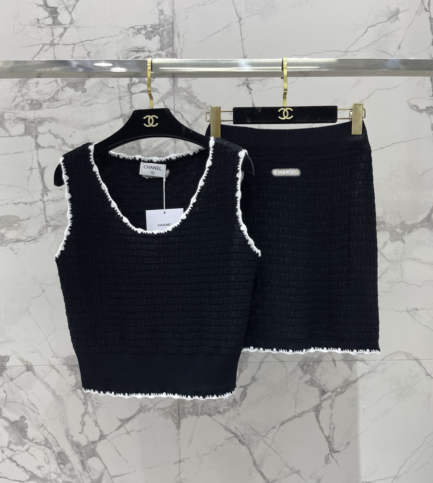Chanel Women 𝗖𝗛𝗔𝗡𝗘* Xiaoxiang’s holiday style! Hollow woven contrast lace knitted — 1:1 Replica For Sale — photo 9