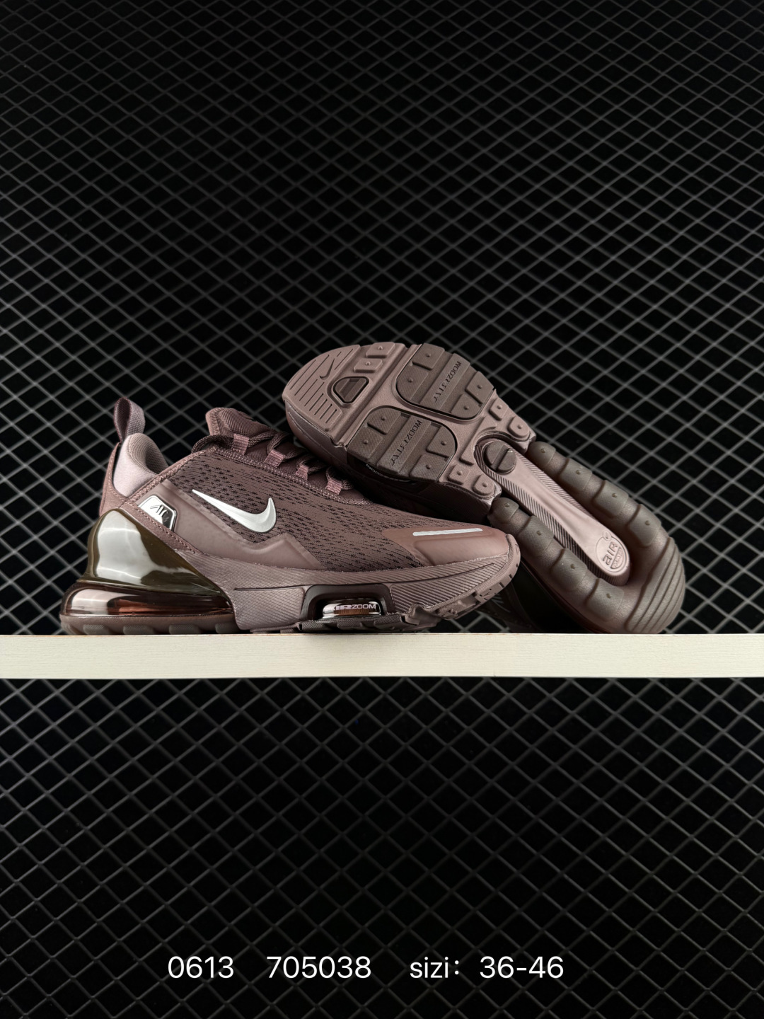 Nike Air Max 270 Flyknit Mauve Brown Silver Dark Brown EU 36-46 Running Unisex BS-70799