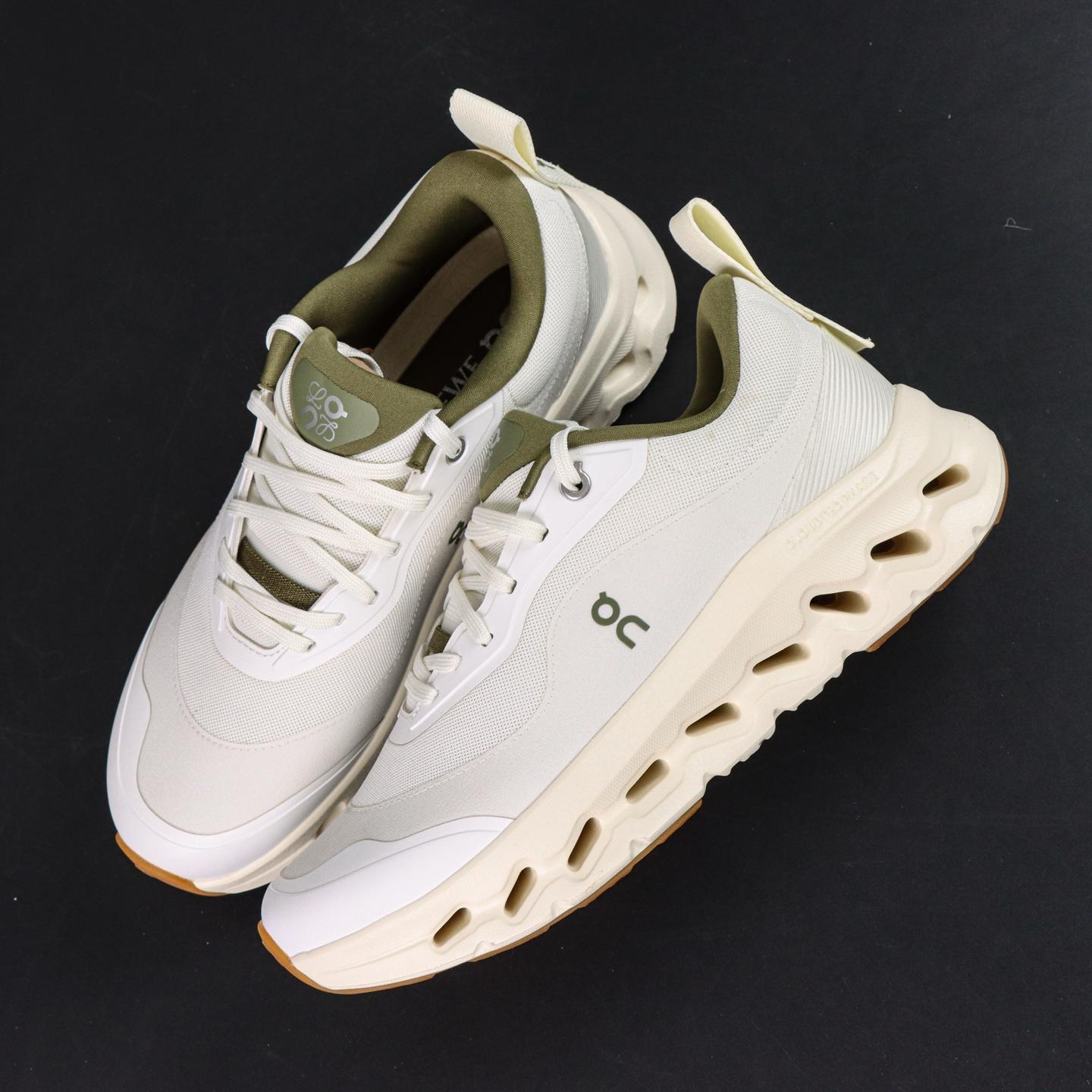 LOEWE x On Cloudtilt 2 0 White Olive Cream Gum Running Shoe Running Sneakers BS-87060