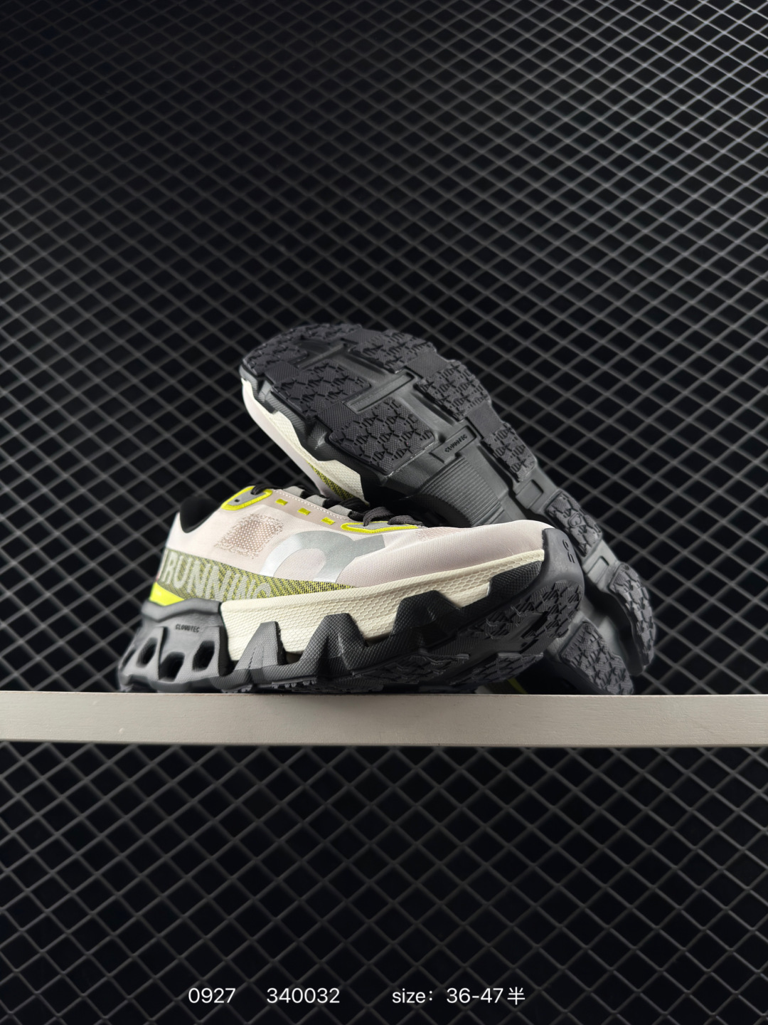 On Cloudmonster Hyper Pearl Ivory Black Neon Yellow EU 36-47 Running Shoe Running Sneakers - Unisex BS-85489
