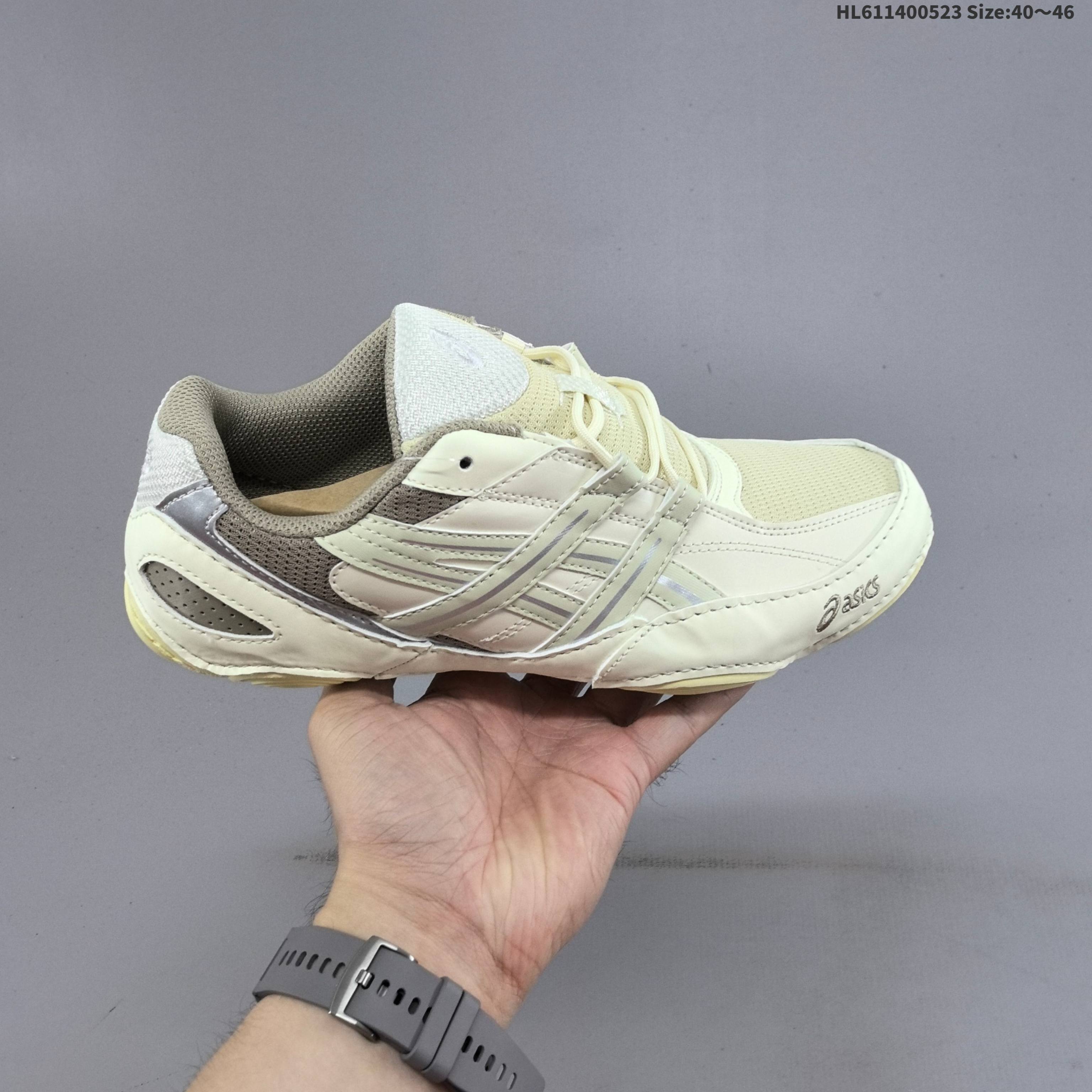 ASICS HYPERSYNC Cream Beige Silver EU 40-46 Running Shoe Running Sneakers Men s BS-68807