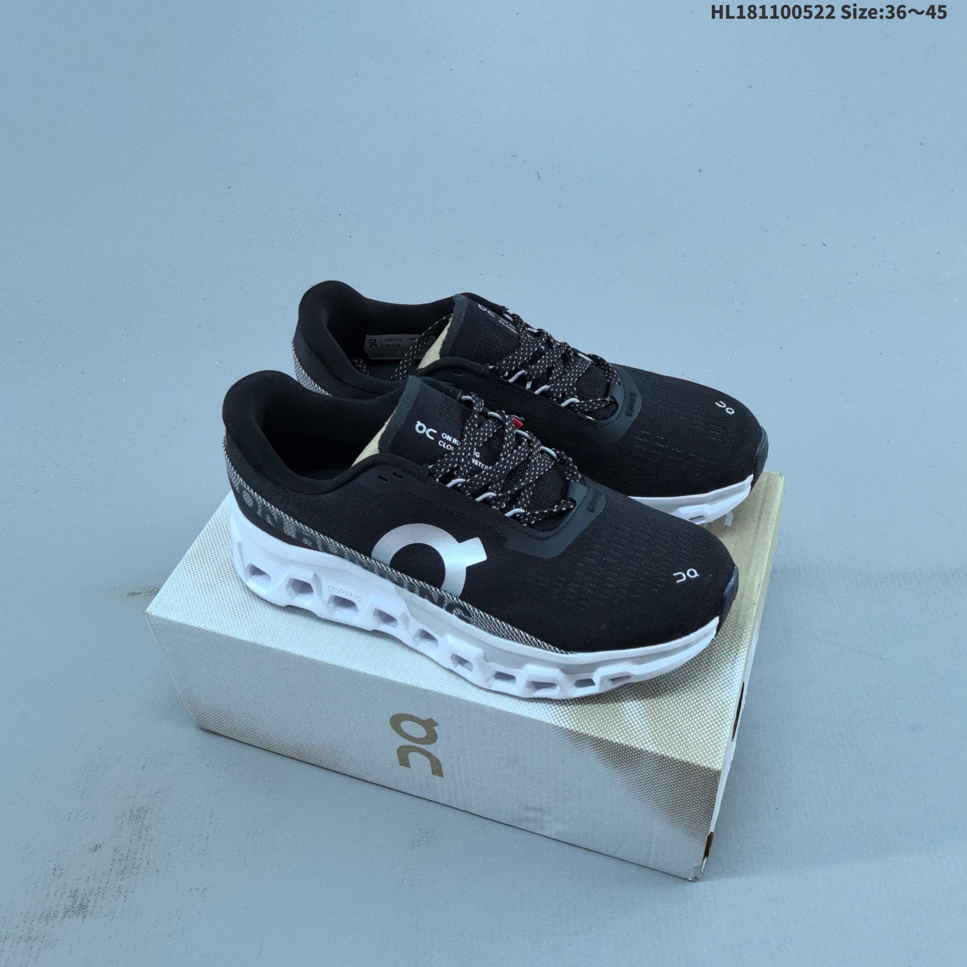 On Cloudmonster 2 Hyper Black White Grey Orange EU 36-45 Running Shoe Running Sneakers - Unisex BS-69530