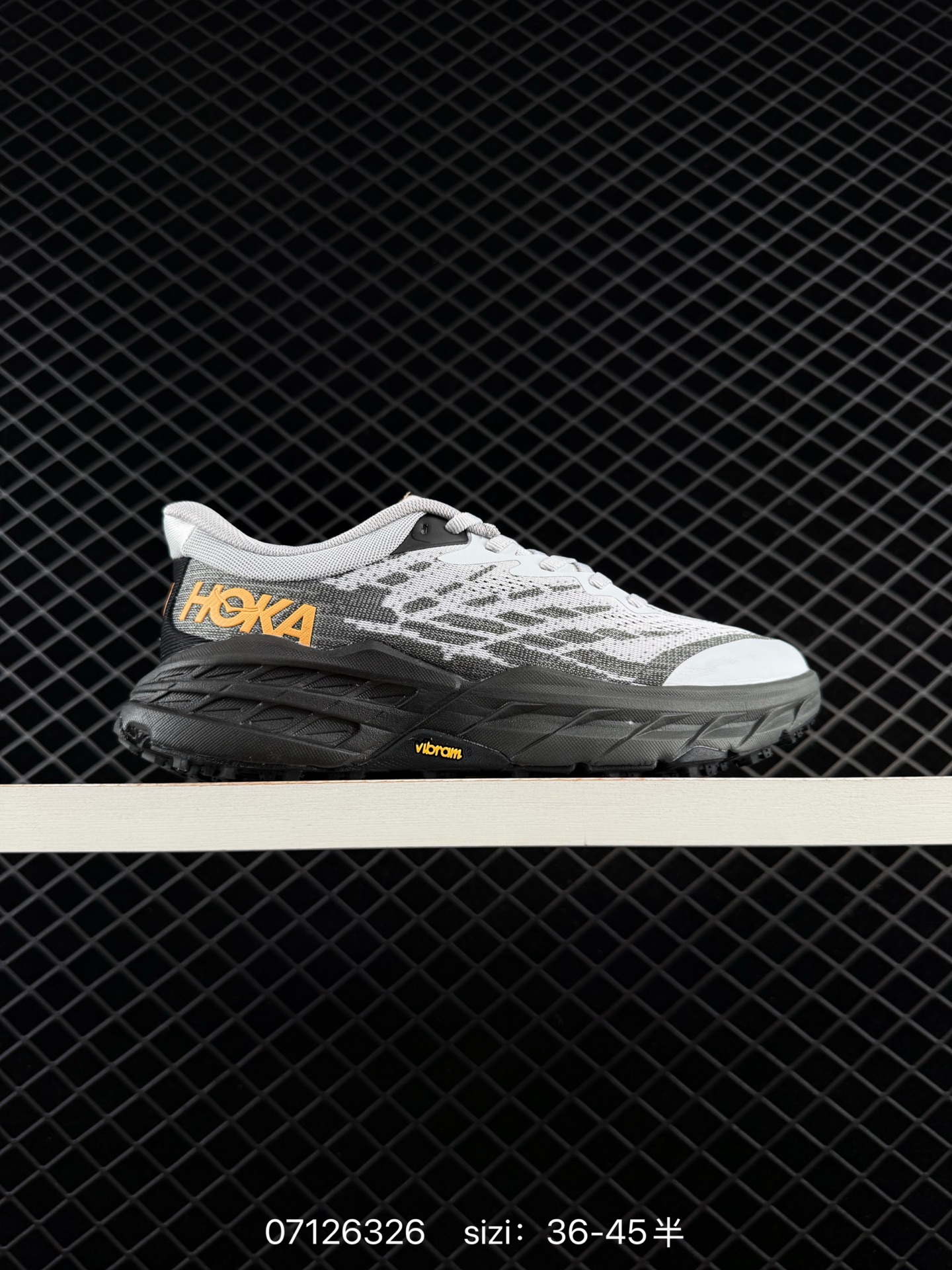 HOKA ONE ONE Mafate Speed 4 White Grey Black Orange EU 36-45 Trail Shoe Trail Running Sneakers - Unisex BS-86158