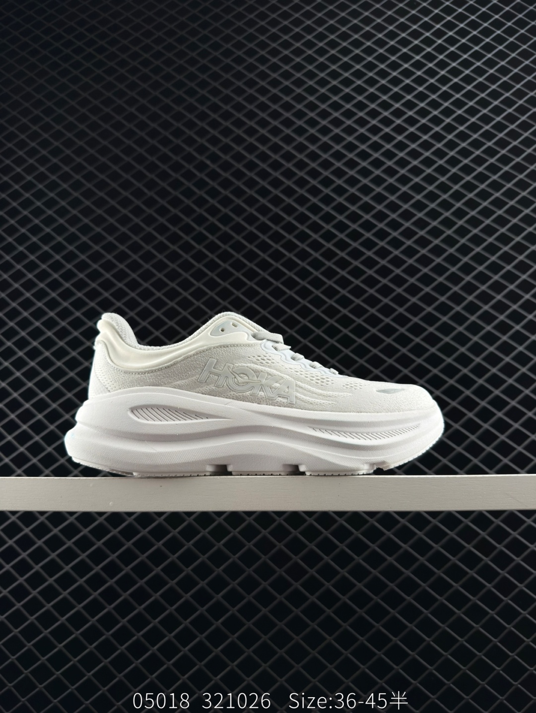HOKA ONE ONE Bondi 9 All White EU 36-45 Running Shoe Running Sneakers - Unisex BS-86646