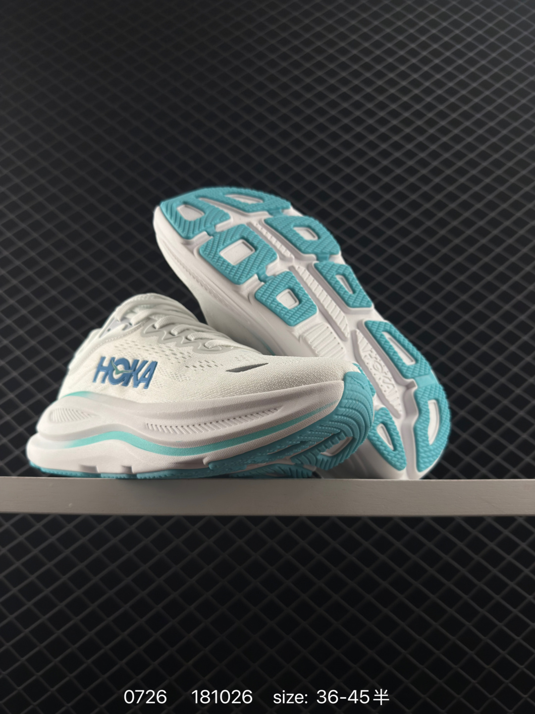 HOKA ONE ONE Bondi 9 White Turquoise Blue EU 36-45 Running Shoe Running Sneakers - Unisex BS-86528