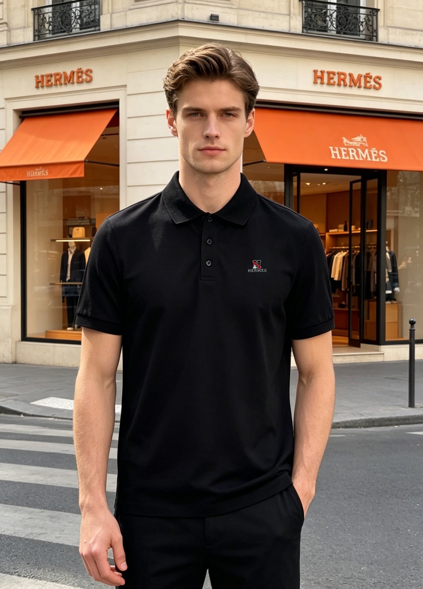 Hermes Men 「HERMÈSHermes Polo | 」 HERMÈS ， ， ， ， 。 H logo， . ， 。 ， 、 ， 。 ！ . . . . ：M-3XL （S 4XL ）175/140 L