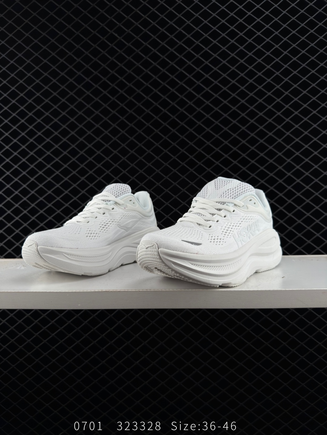 HOKA ONE ONE Bondi 9 White EU 36-46 Running Shoe Running Sneakers - Unisex BS-86578
