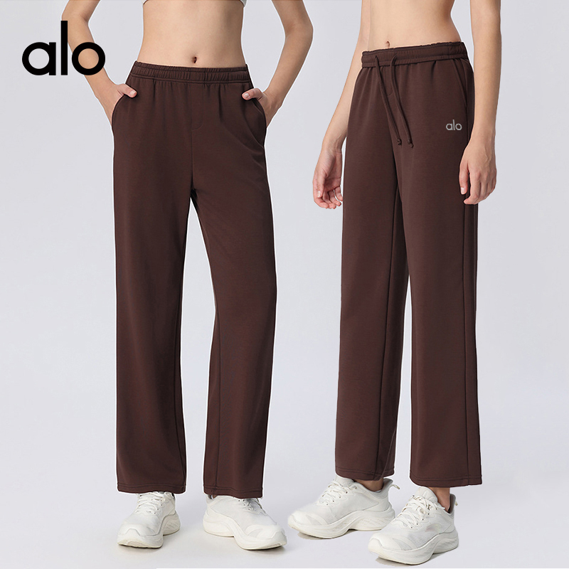 Alo Leggings aloyoga loose running fashion wide leg yoga high waist casual fitness sports pants — Premium Replica