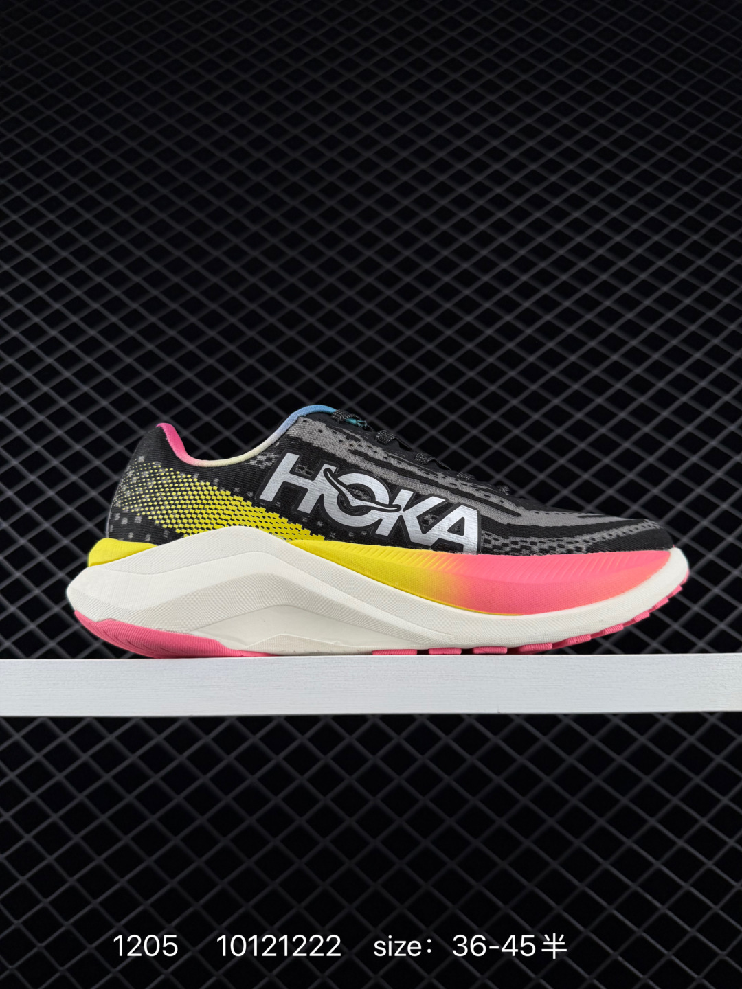 HOKA ONE ONE Mach X Black White Yellow Pink EU 36-45 Running Shoe Running Sneakers - Unisex BS-86363