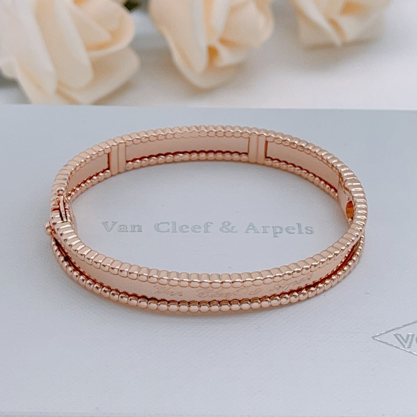 Bracciale Van Cleef Arpels Perlee Oro rosa 17 cm