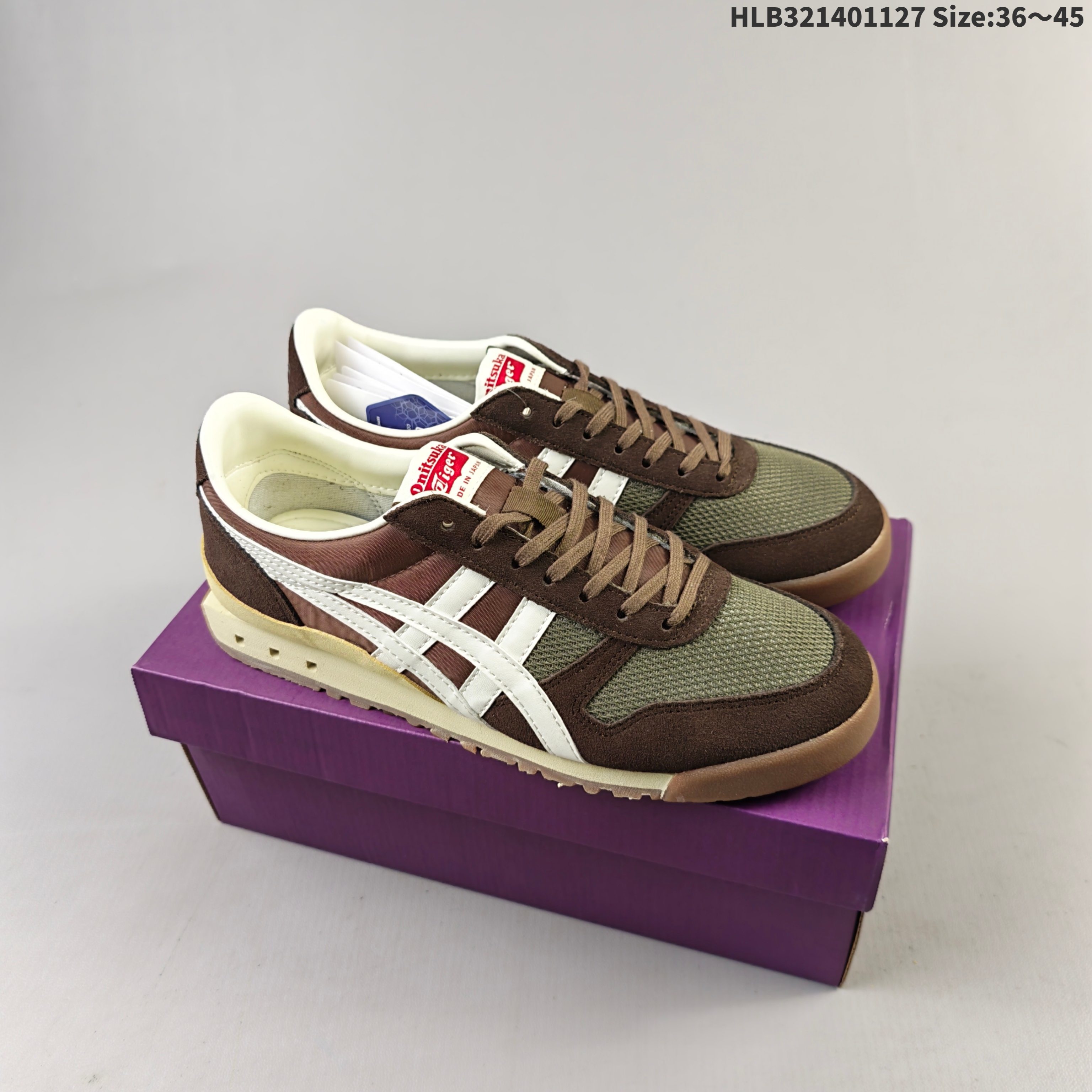 Onitsuka Tiger Ultimate 81 NM Olive Brown White Cream EU 36-45 Sneaker Casual Sneakers - Unisex BS-69216
