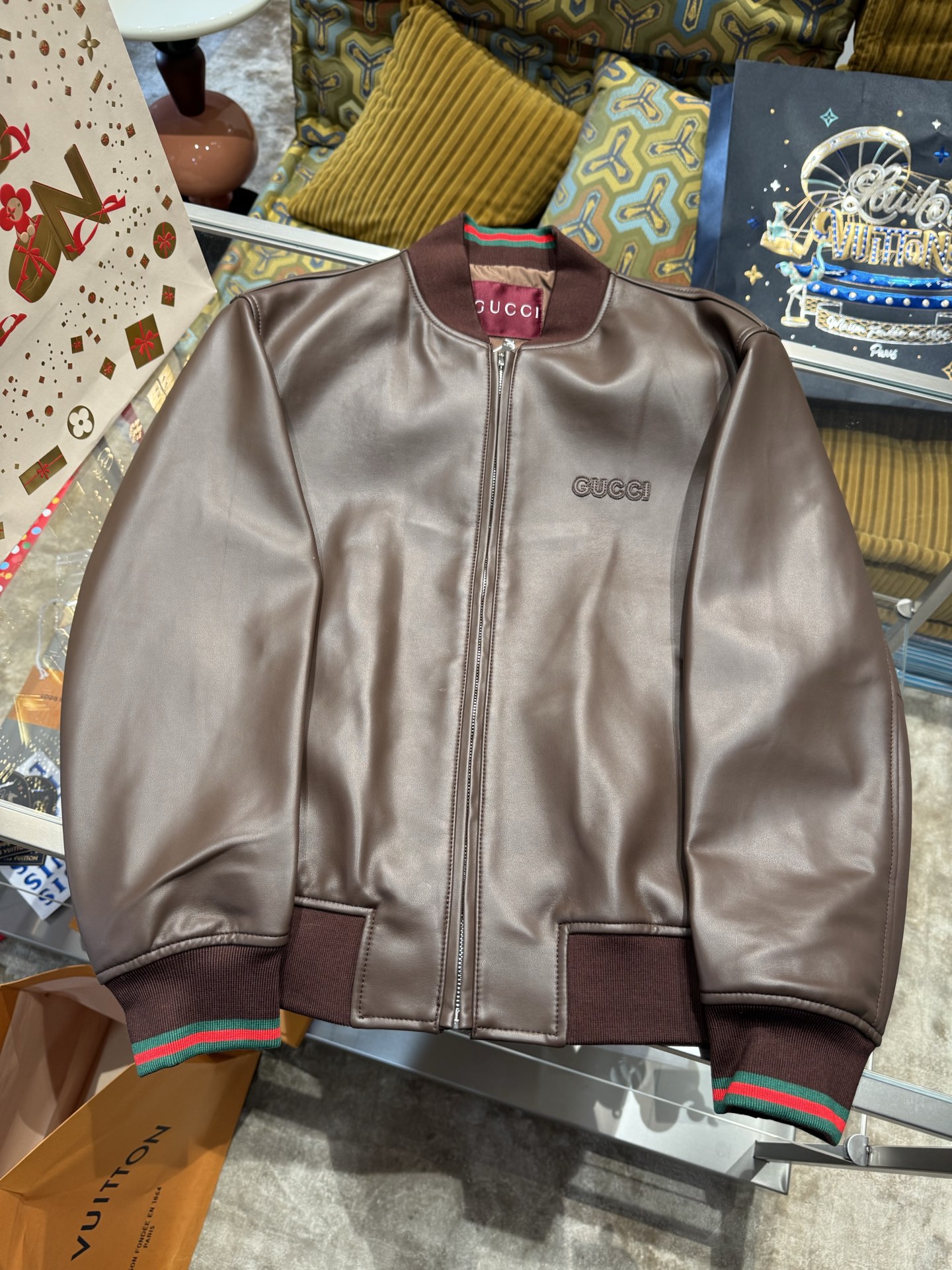 Gucci|Gucci Herren-Bomberjacke mit langen Ärmeln