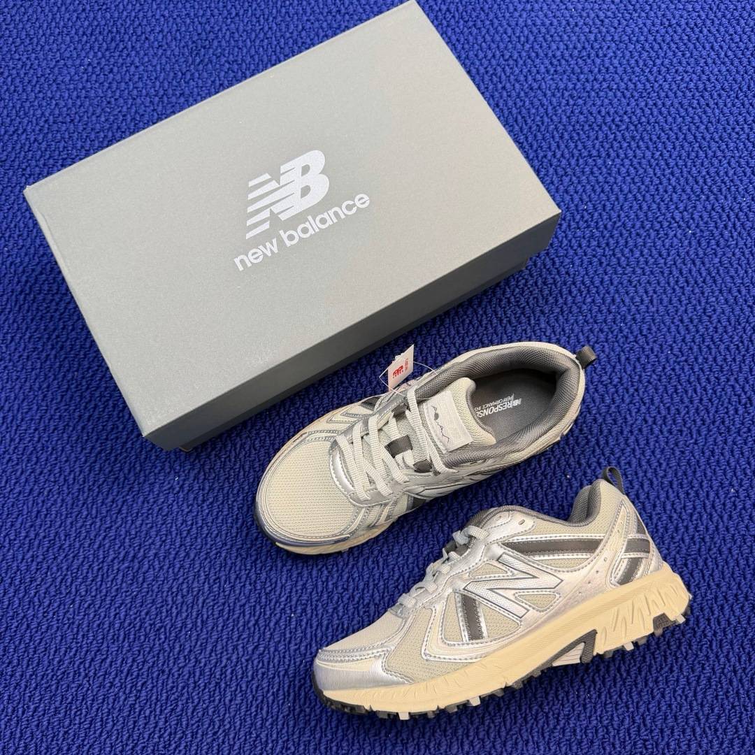 New Balance 410 V5 MT410KR5 Light Gray Silver Cream Dark Gray EU 39 5 Trail Shoe Women s BS-87114