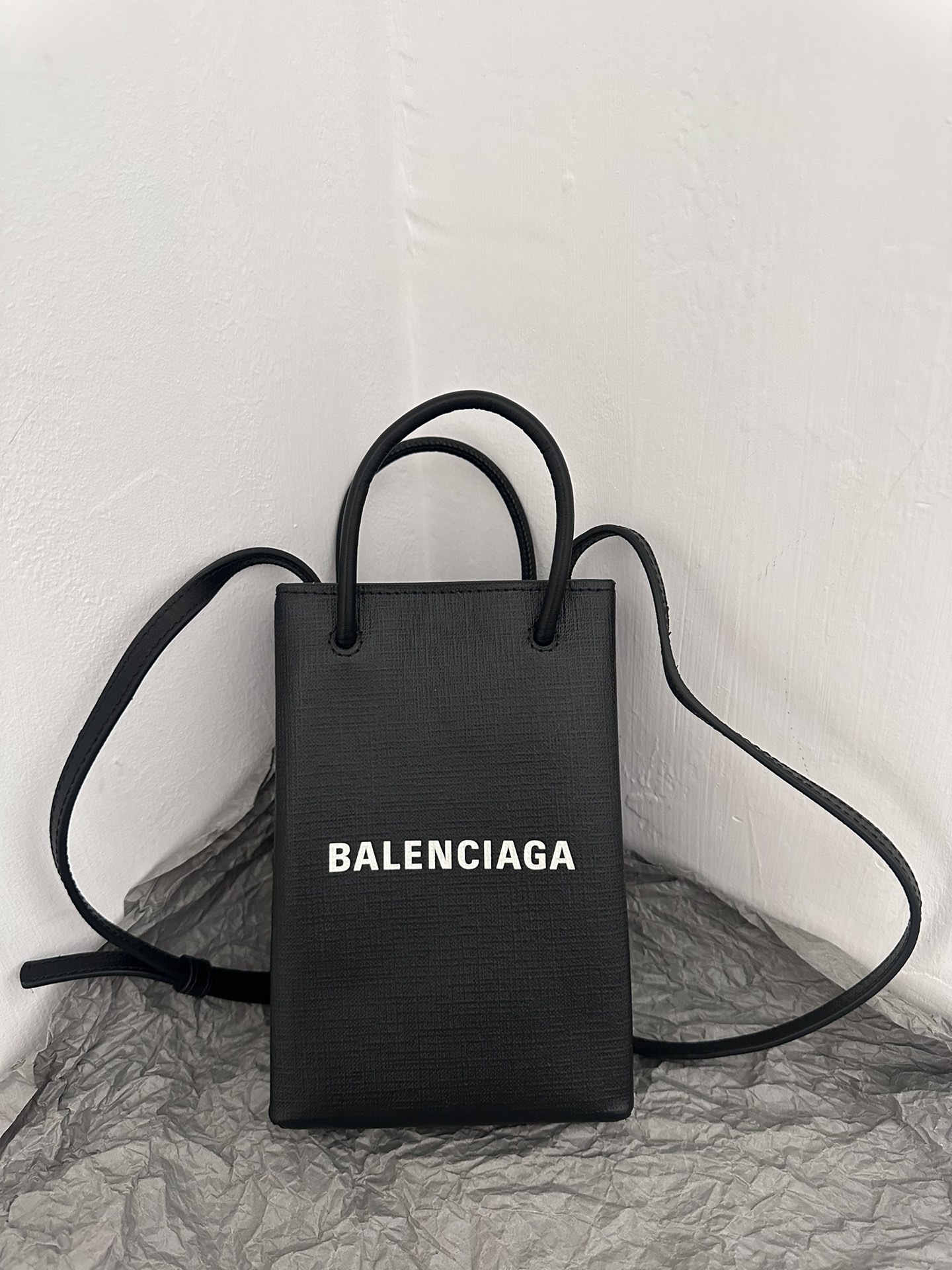 Balenciaga bag 𝘽𝘼𝙇𝙀𝙉𝘾𝙄𝘼𝙂*Mini Tote Bag/Cow Leather Mobile Phone Bag — Premium Replica
