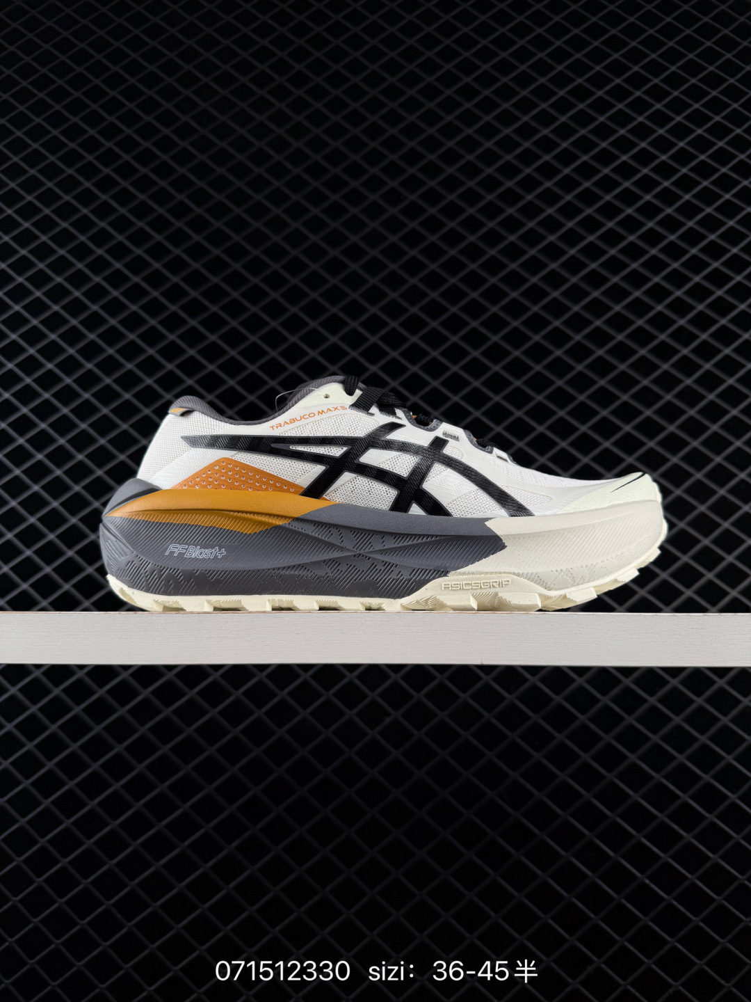 ASICS GEL TRABUCO MAX 5 White Black Grey Orange Cream EU 36-45 Trail Shoe Trail Running Sneakers - Unisex BS-81735
