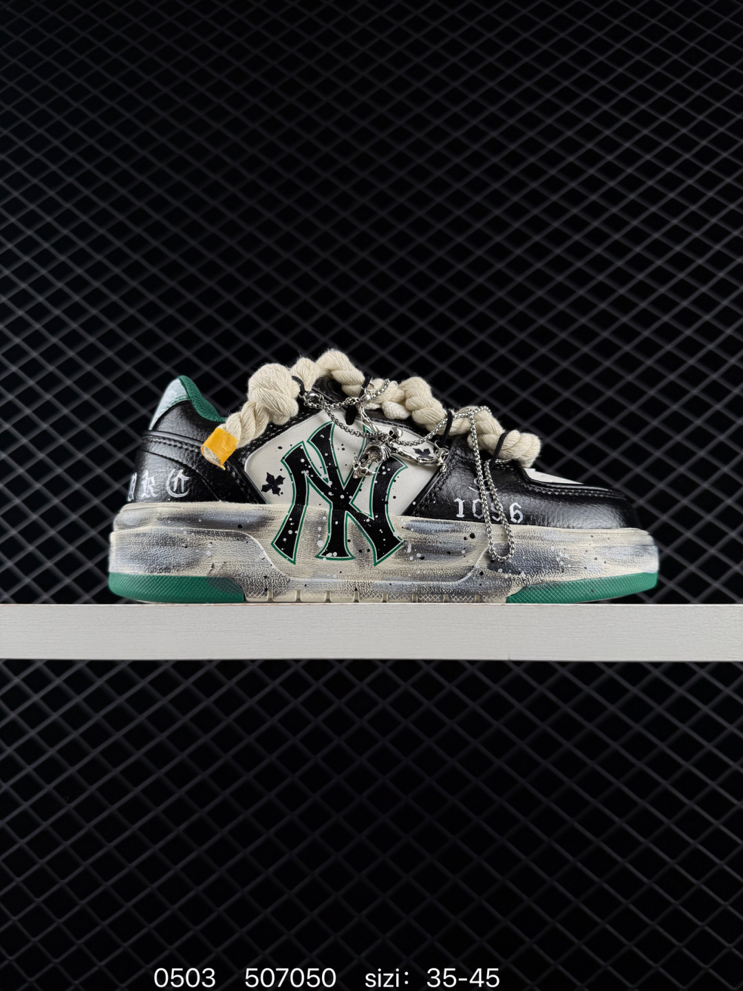MLB Chunky Liner Black White Green Beige Silver EU 35-45 Skate Shoe Skate Sneakers - Unisex