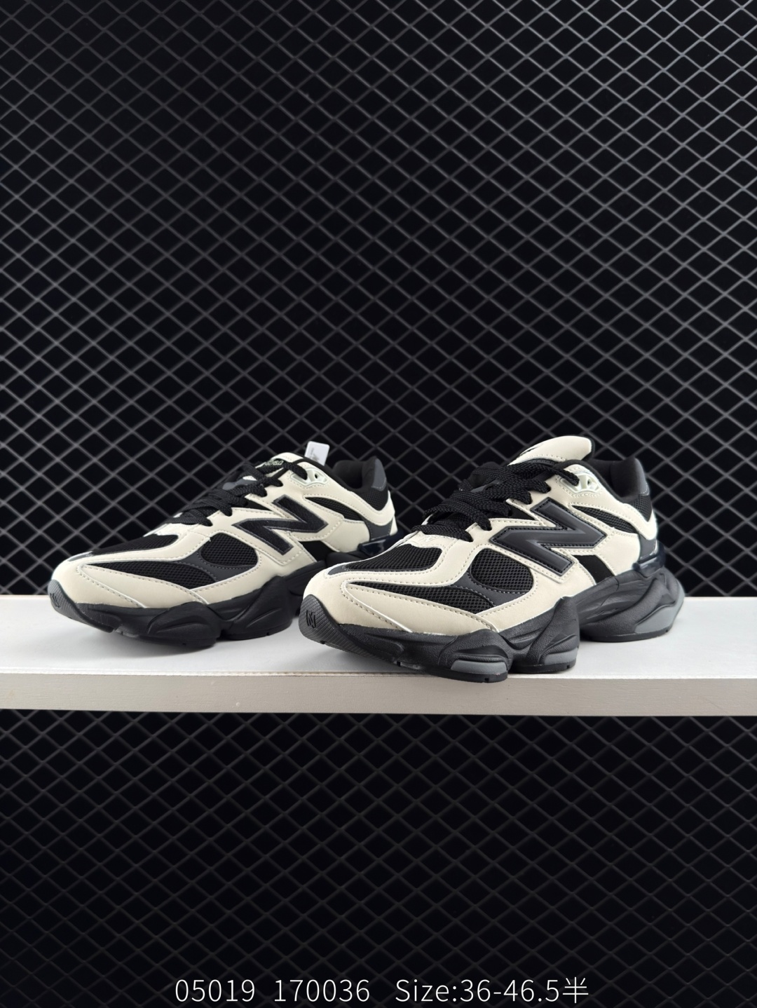 New Balance 9060 Off White Black Dark Grey EU 36-46 5 Sneaker Unisex BS-83436