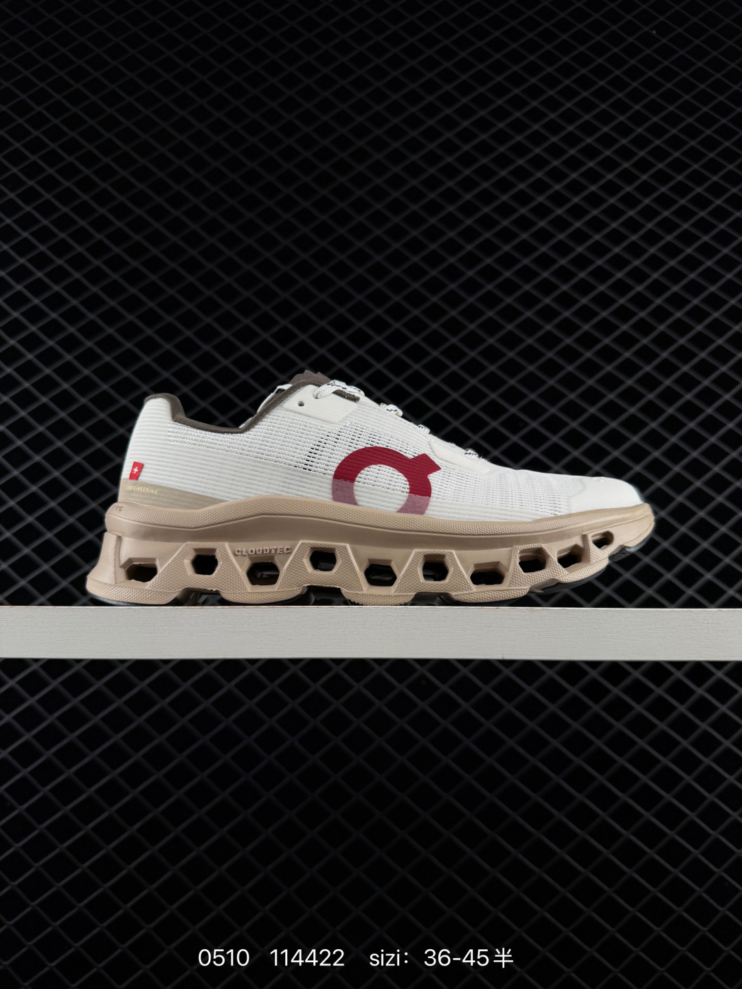 On Cloudtilt White Beige Red EU 36-45 Running Shoe Running Sneakers - Unisex BS-85303
