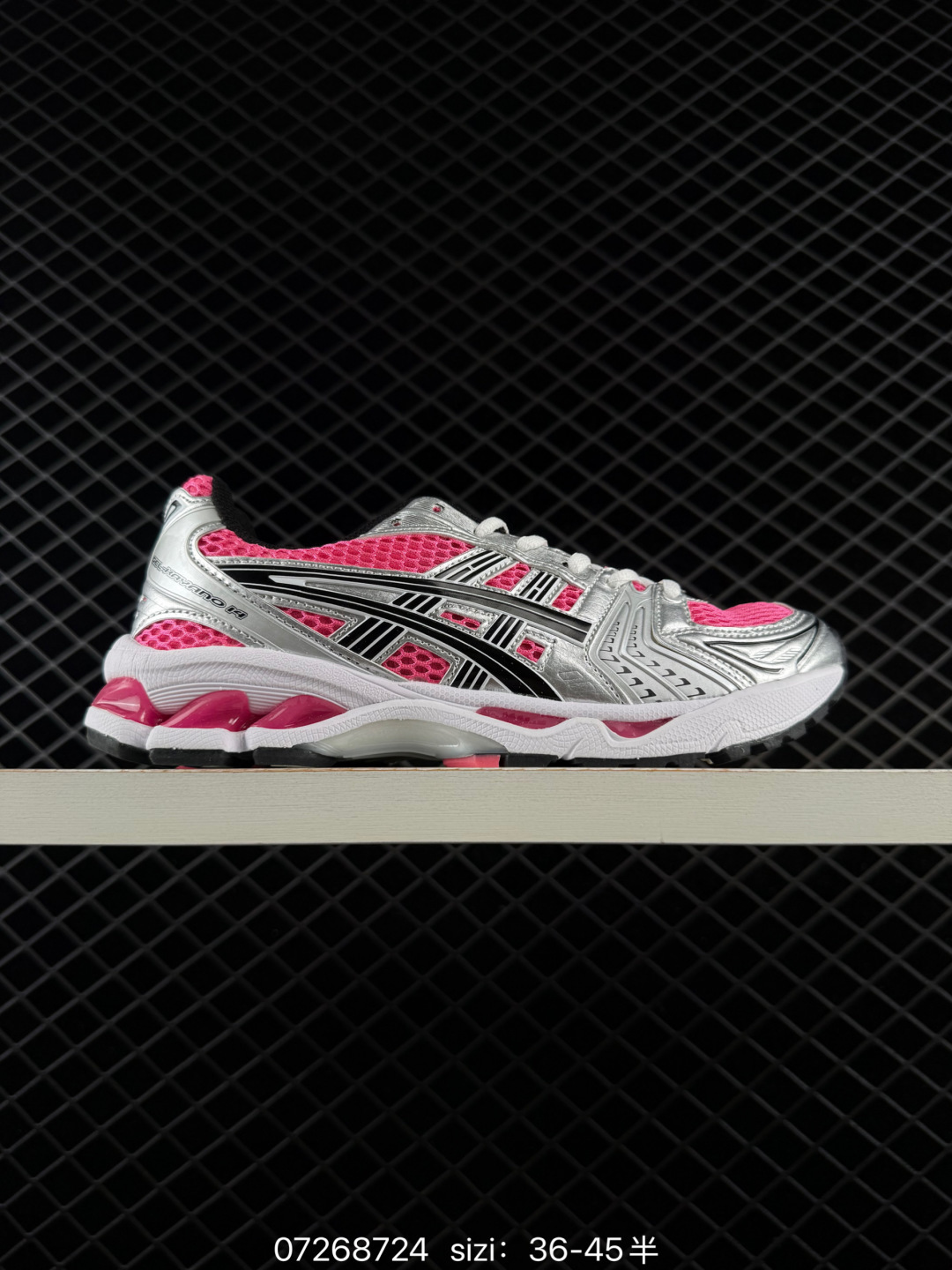 ASICS GEL KAYANO 14 Silver Pink Black White EU 36-45 Running Shoe Running Sneakers - Unisex BS-81695