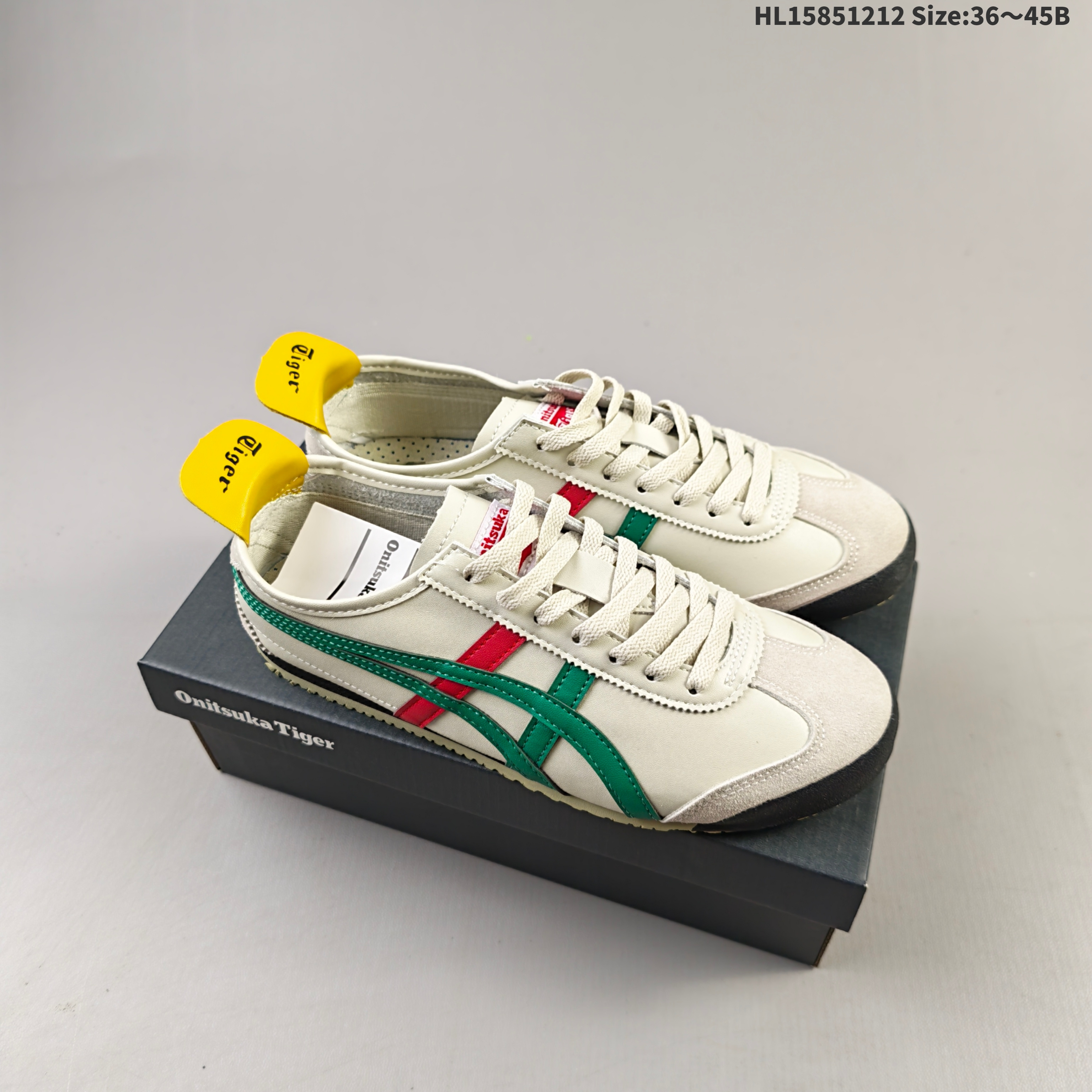 Onitsuka Tiger MEXICO 66 Cream Green Red Yellow EU 36-45 Sneaker Casual Sneakers - Unisex BS-69161