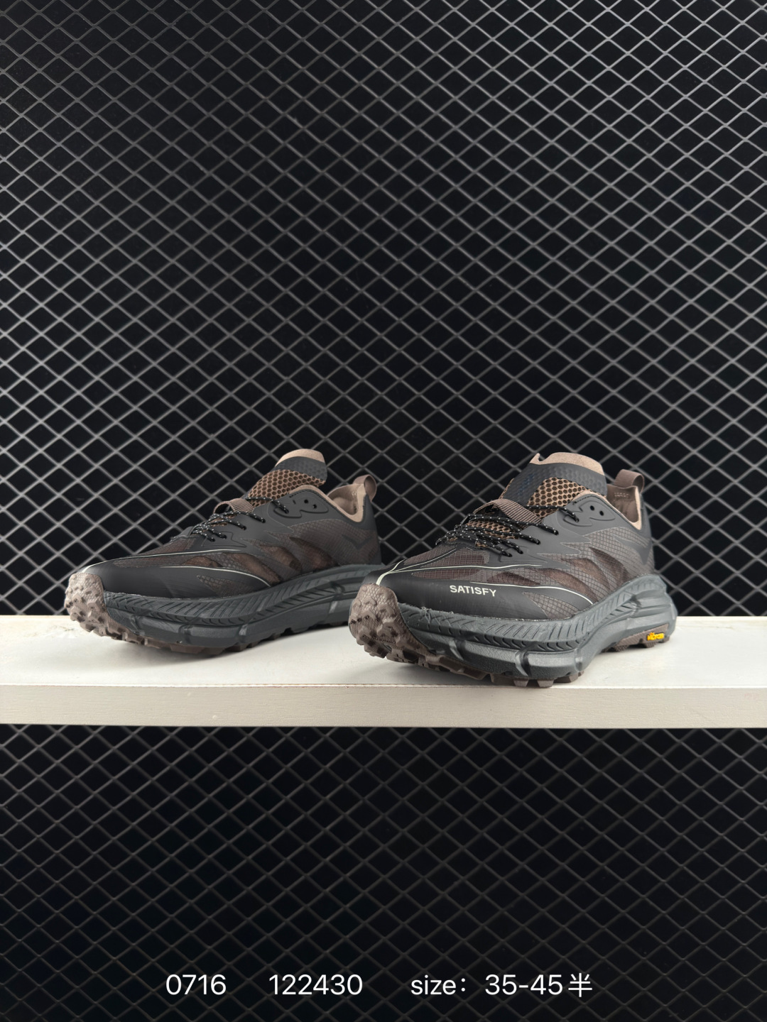 HOKA ONE ONE Mafate Speed Satisfy Black Brown Dark Gray EU 35-45 Trail Shoe Trail Running Sneakers - Unisex BS-86552