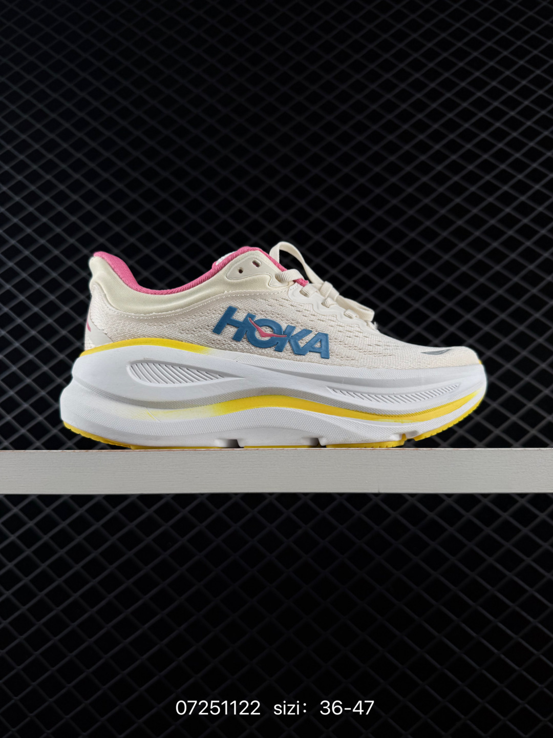 HOKA ONE ONE Clifton 9 Wide Off White Yellow Pink Blue EU 36-47 Running Shoe Running Sneakers - Unisex BS-86145