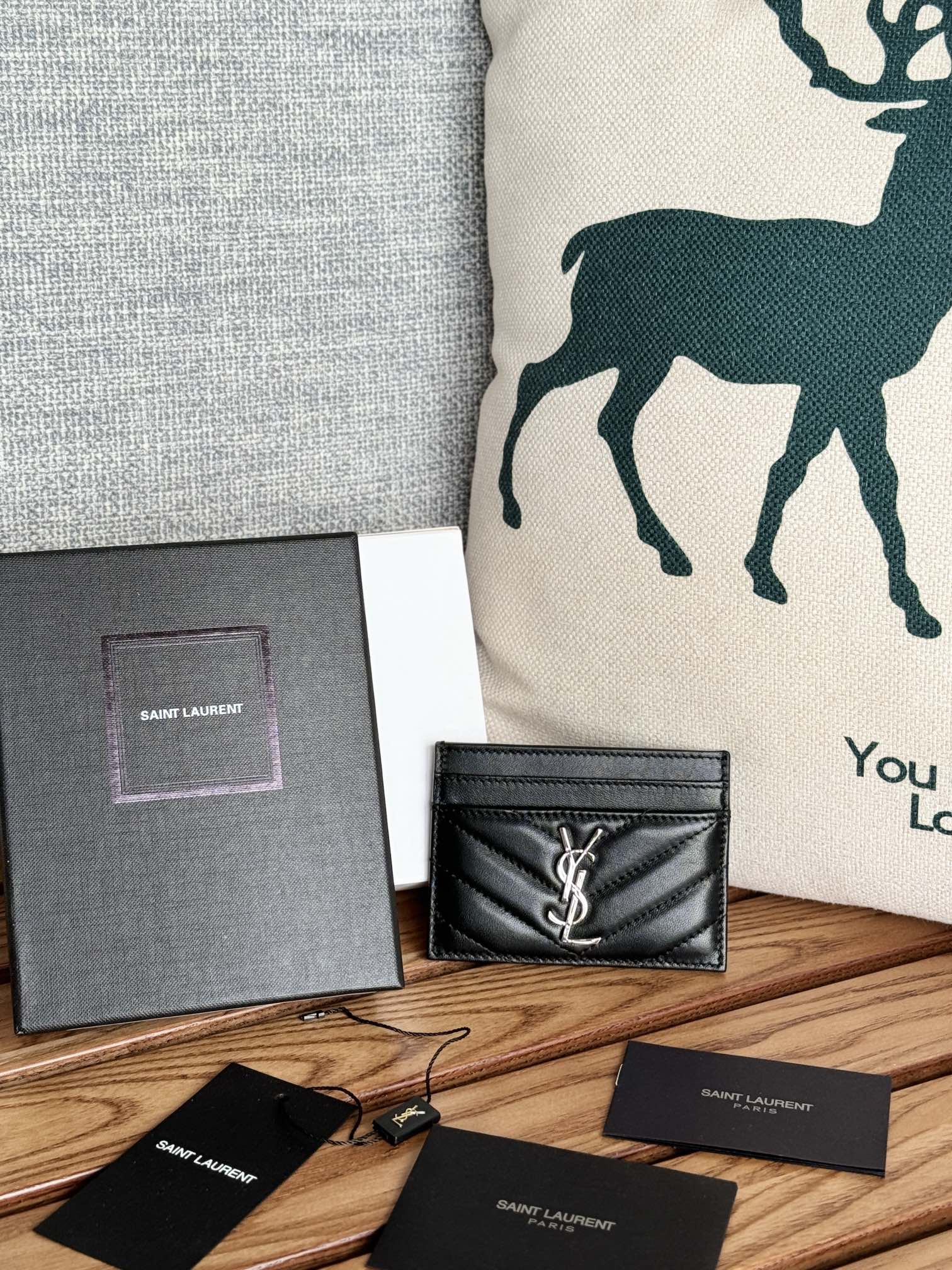 YSL bag YSL classic card holder made of lambskin — AAA Quality Replica