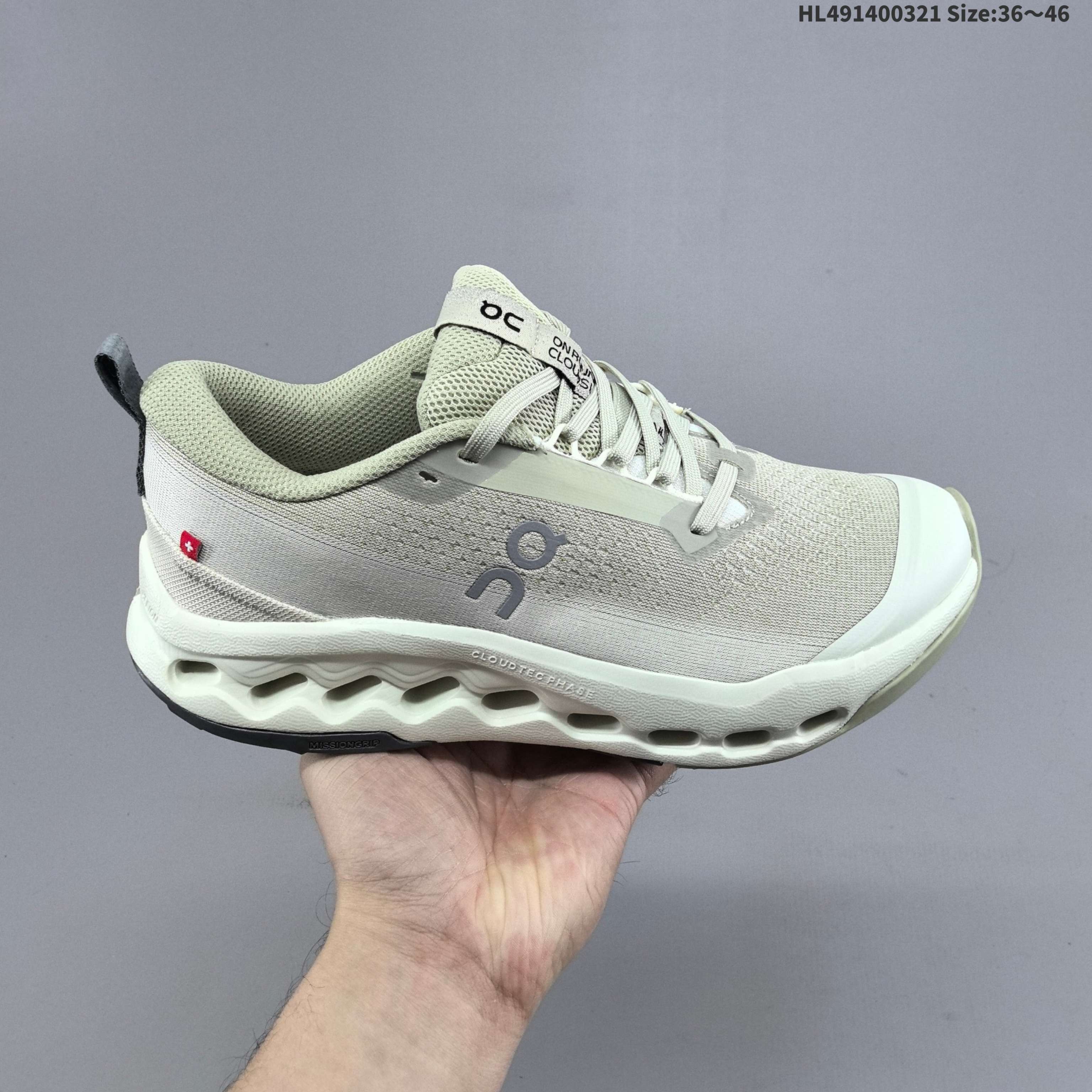 On Cloudsurfer Trail 2 Cream Off White Gray EU 36-46 Trail Shoe Trail Running Sneakers Unisex BS-69667