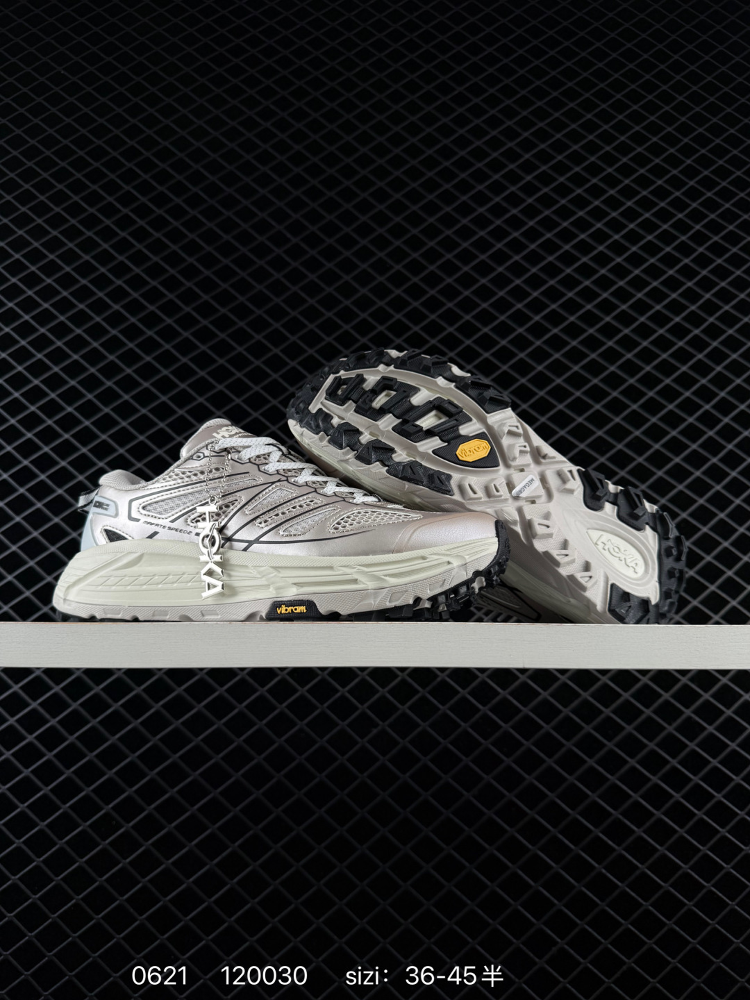 HOKA ONE ONE Mafate Speed 2 Low Silver White Black Yellow EU 36-45 Trail Shoe Trail Running Sneakers - Unisex BS-86189